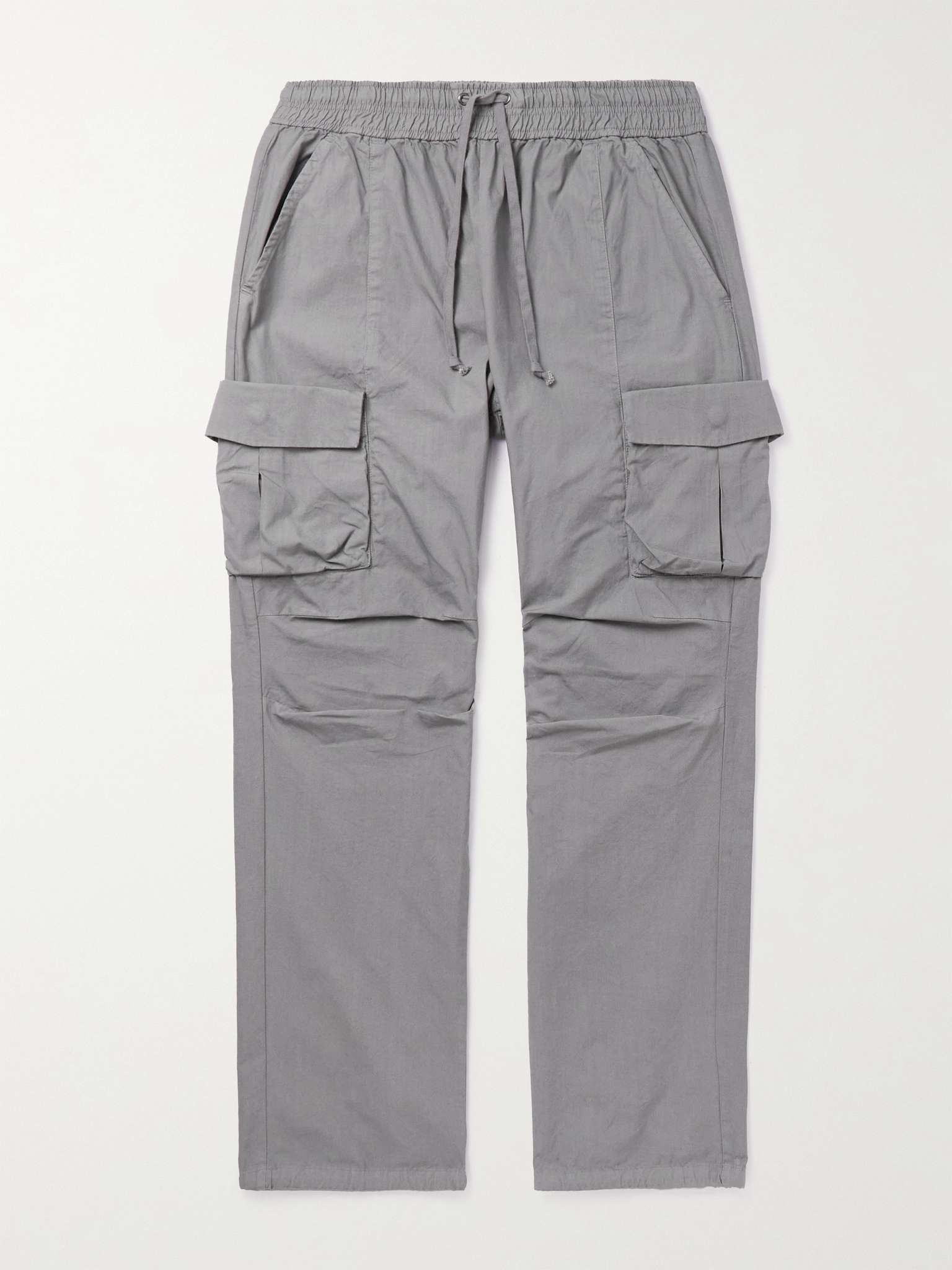 Straight-Leg Cotton-Poplin Cargo Trousers - 1
