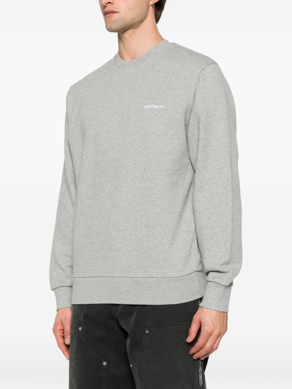 script-embroidered sweatshirt - 3
