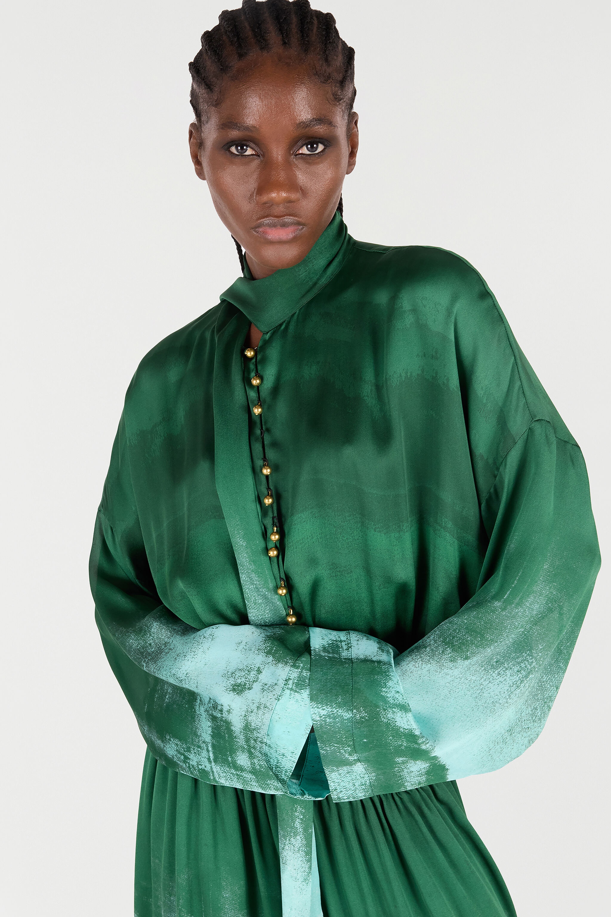 Shirt Dress in Pure Silk - 6