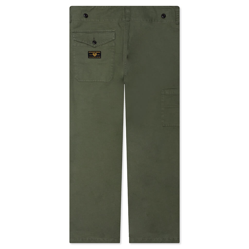 STRAIGHT CARGO PANTS - OLIVE DRAB - 2