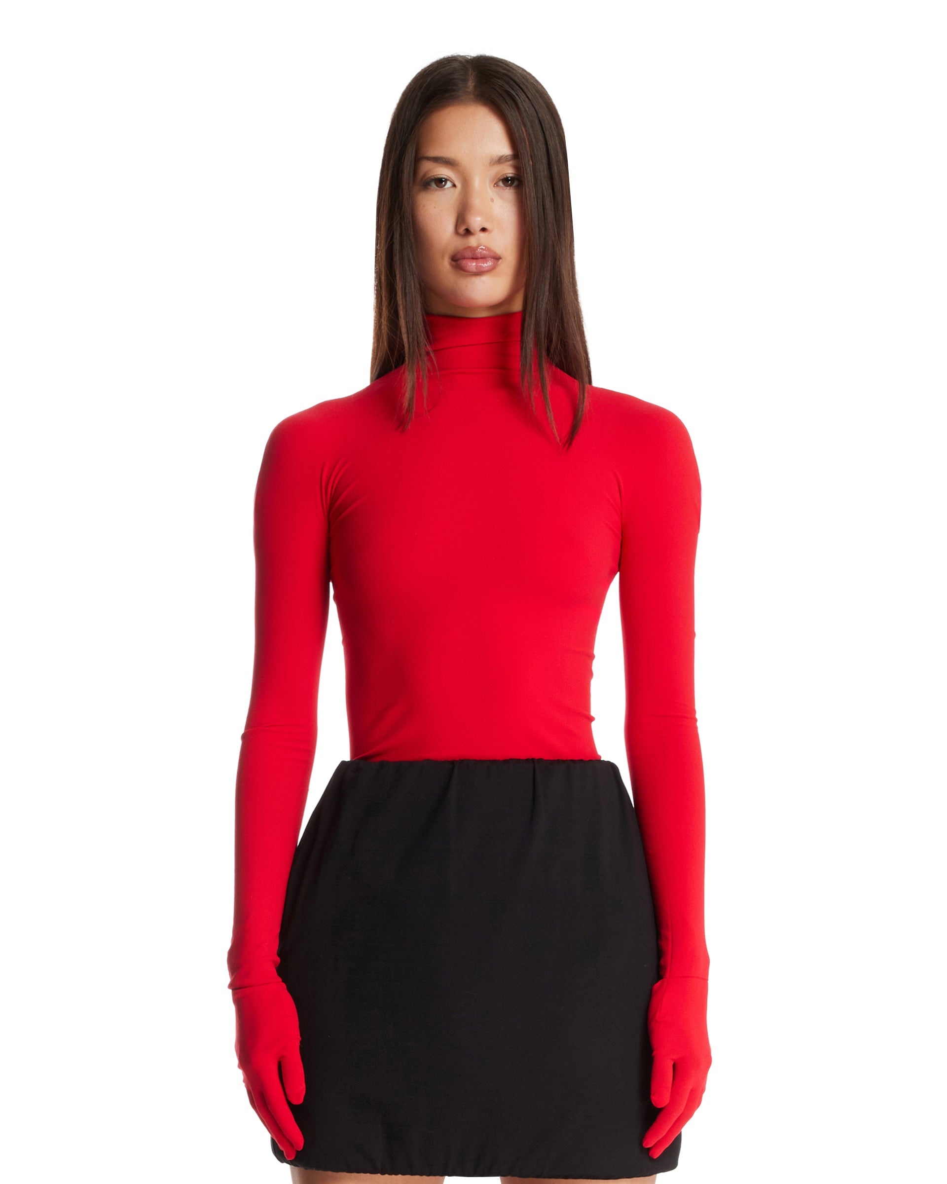 Red High-Neck Top - 1