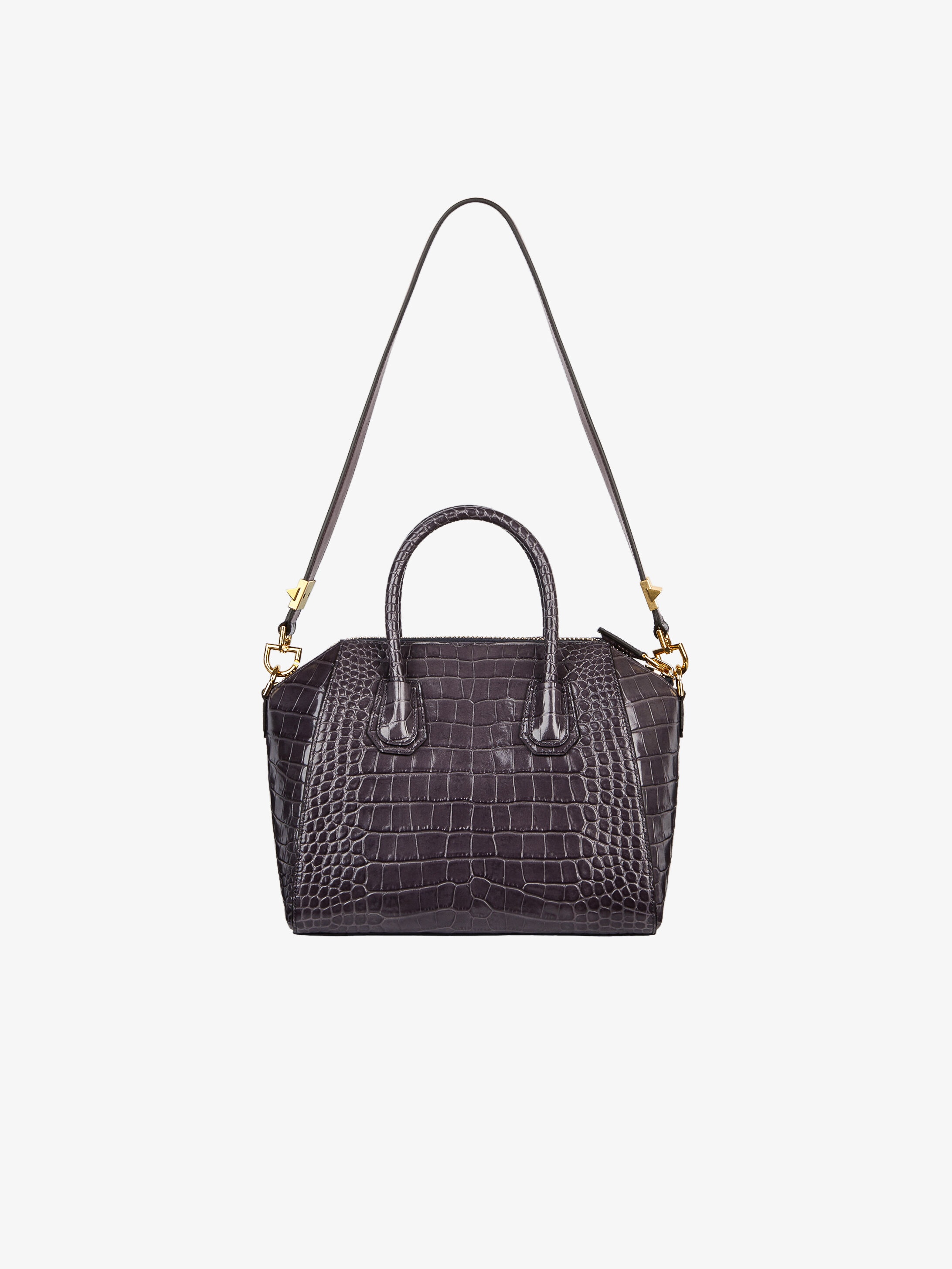 Small Antigona bag in crocodile effect leather 4