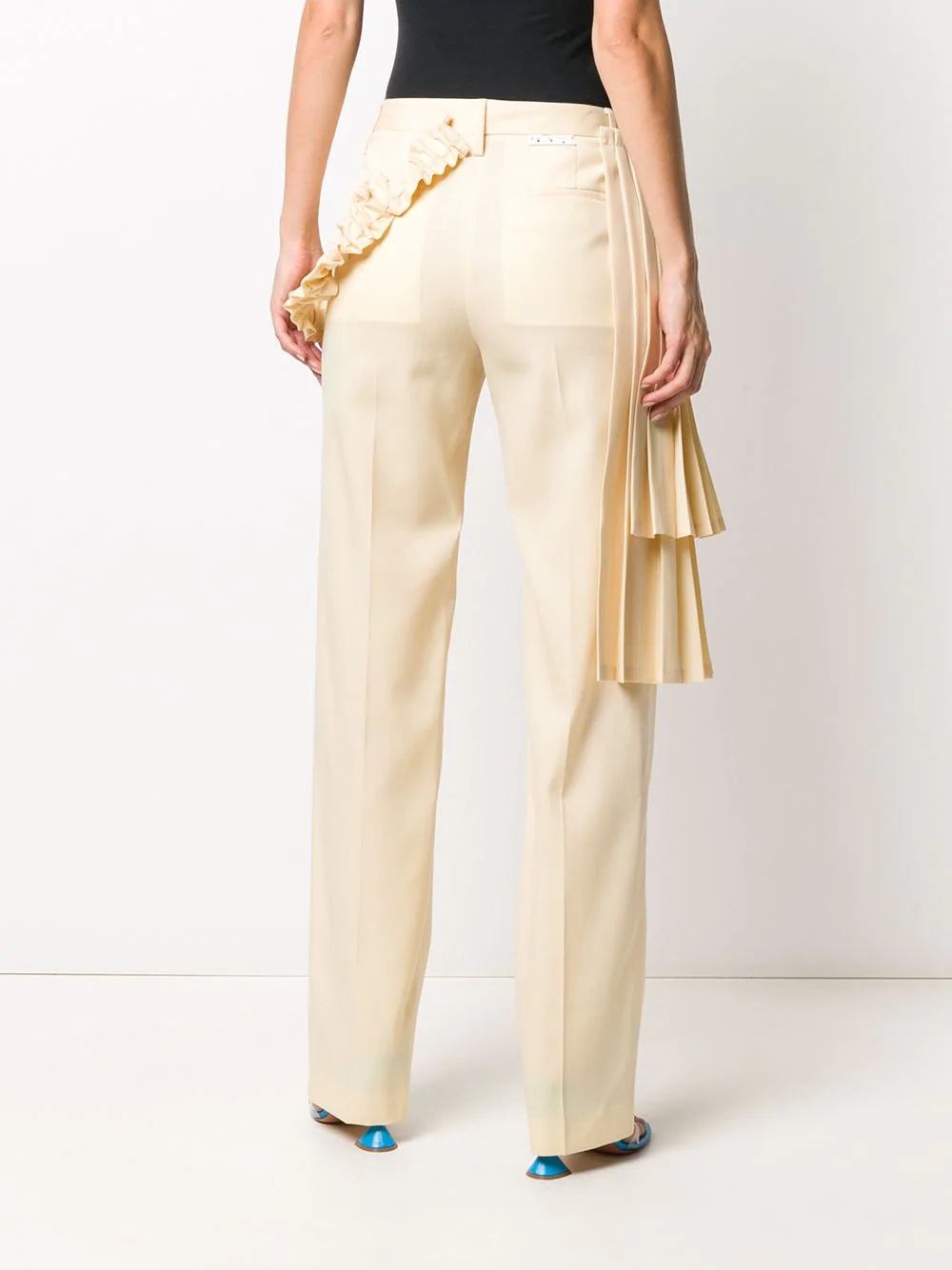 pleated panel tailored trousers - 4