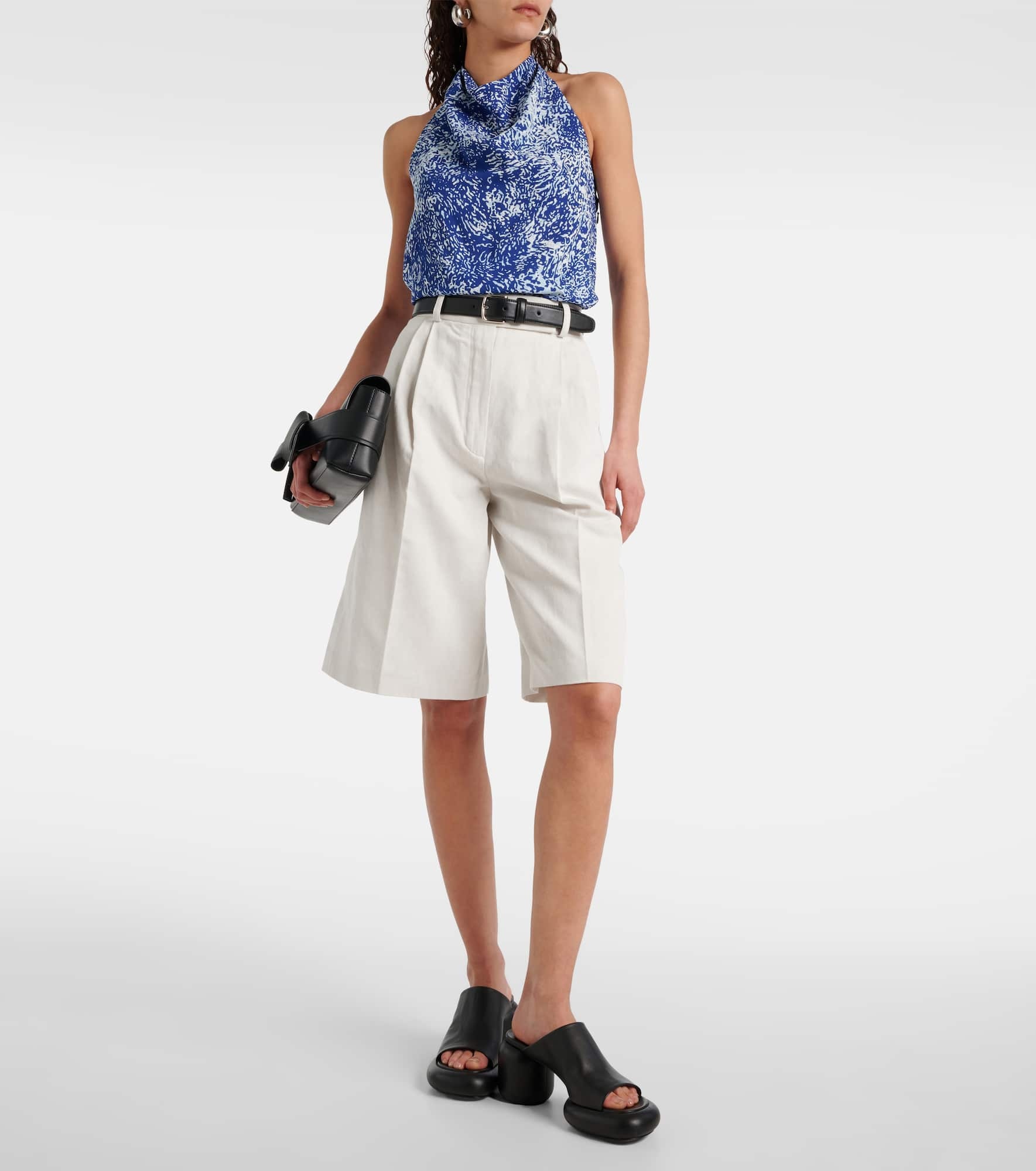 Jenny cotton and linen Bermuda shorts - 2