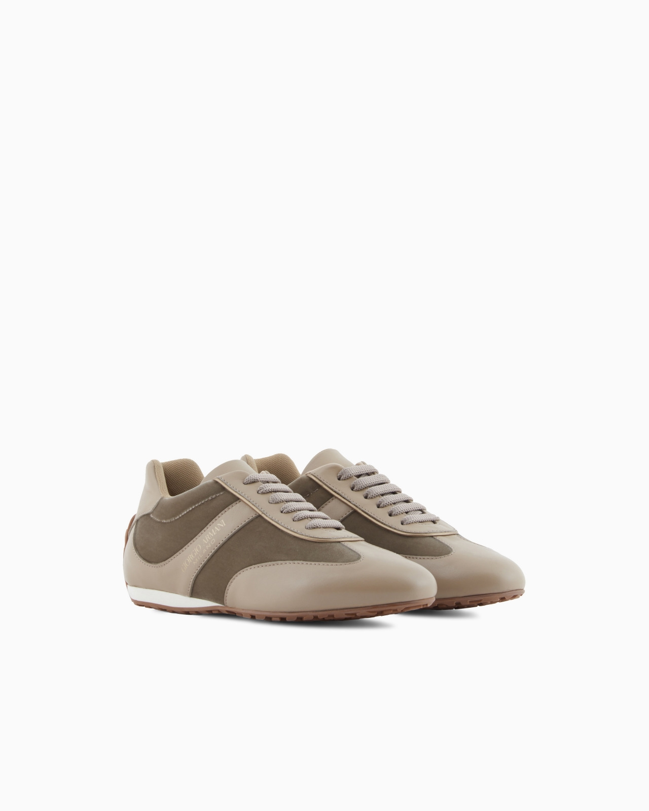 SMOOTH LEATHER AND VELVET SNEAKERS - 2