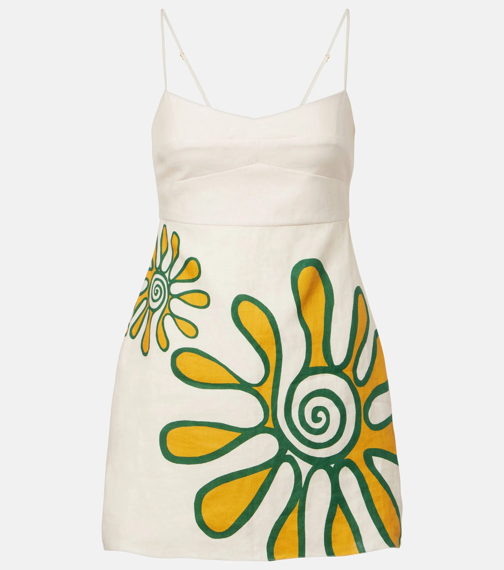 Lucca printed linen minidress - 1