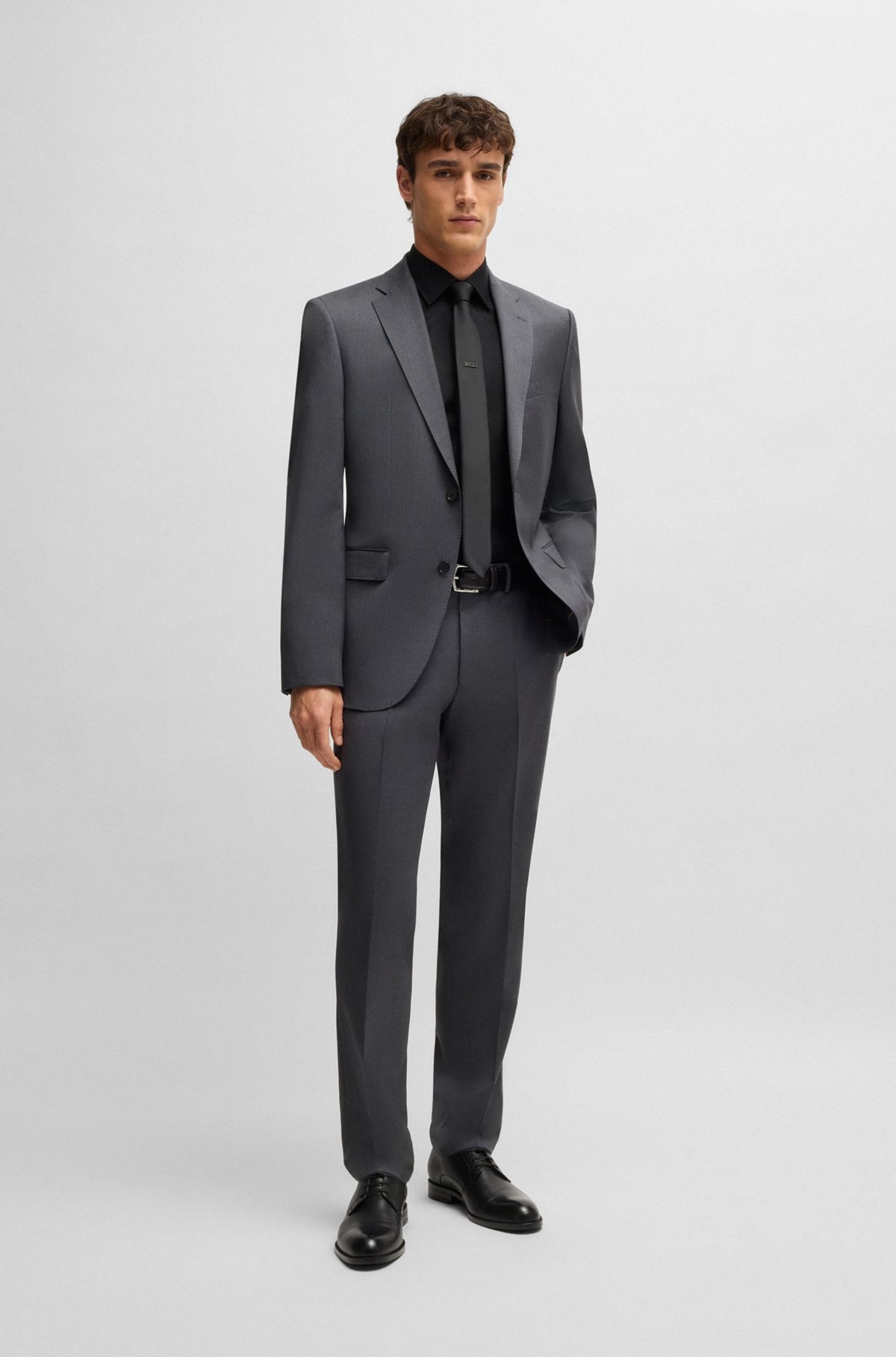 SLIM-FIT SHIRT IN EASY-IRON COTTON POPLIN - 4