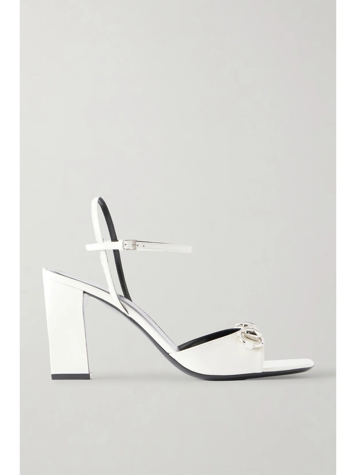 Signora Horsebit-embellished Patent-leather Sandals - 1