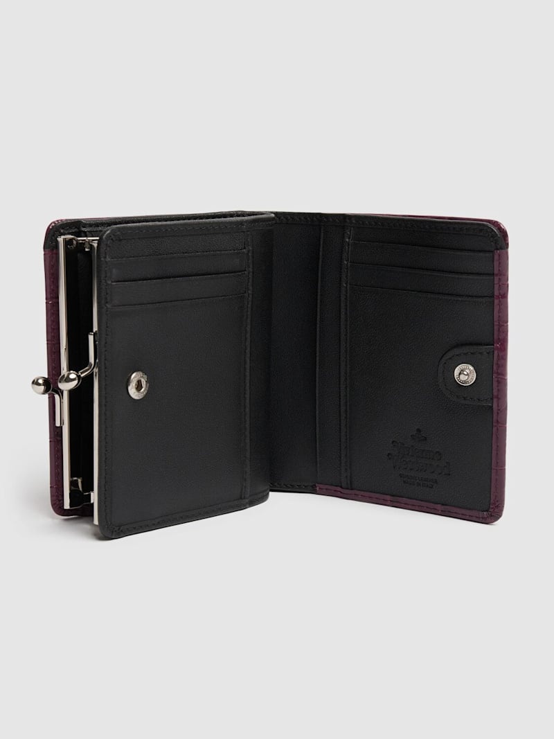 Logo embossed leather wallet - 2