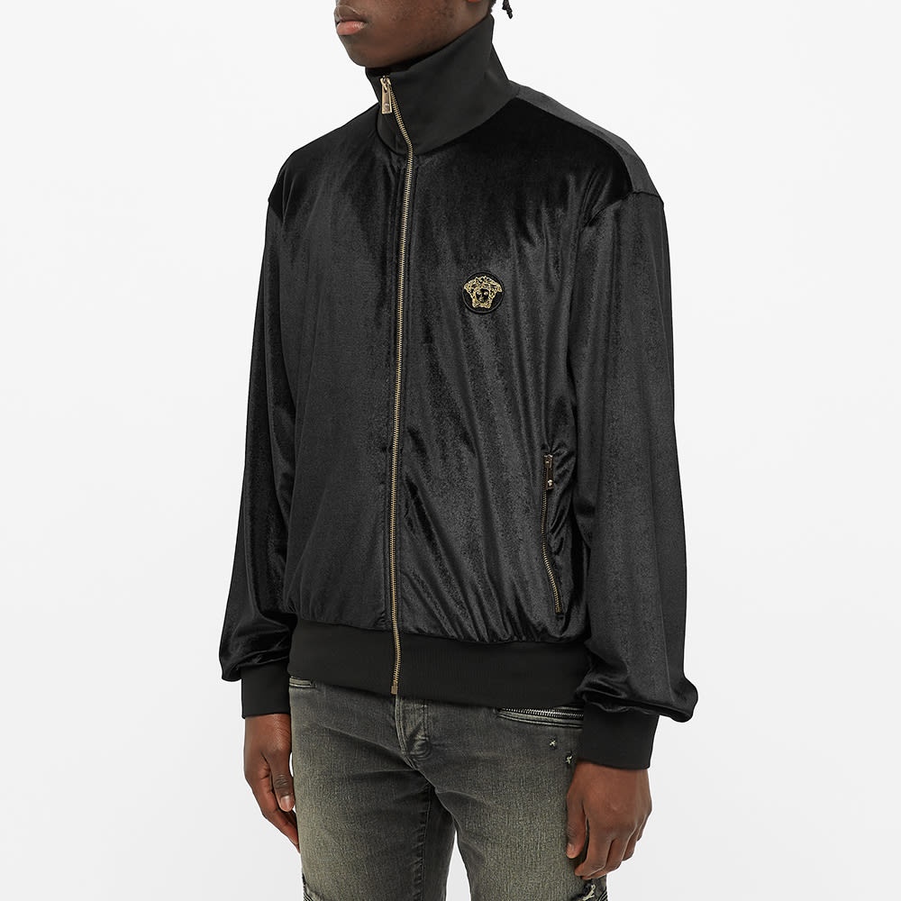 Versace Embroidered Medusa Velour Track Jacket - 5