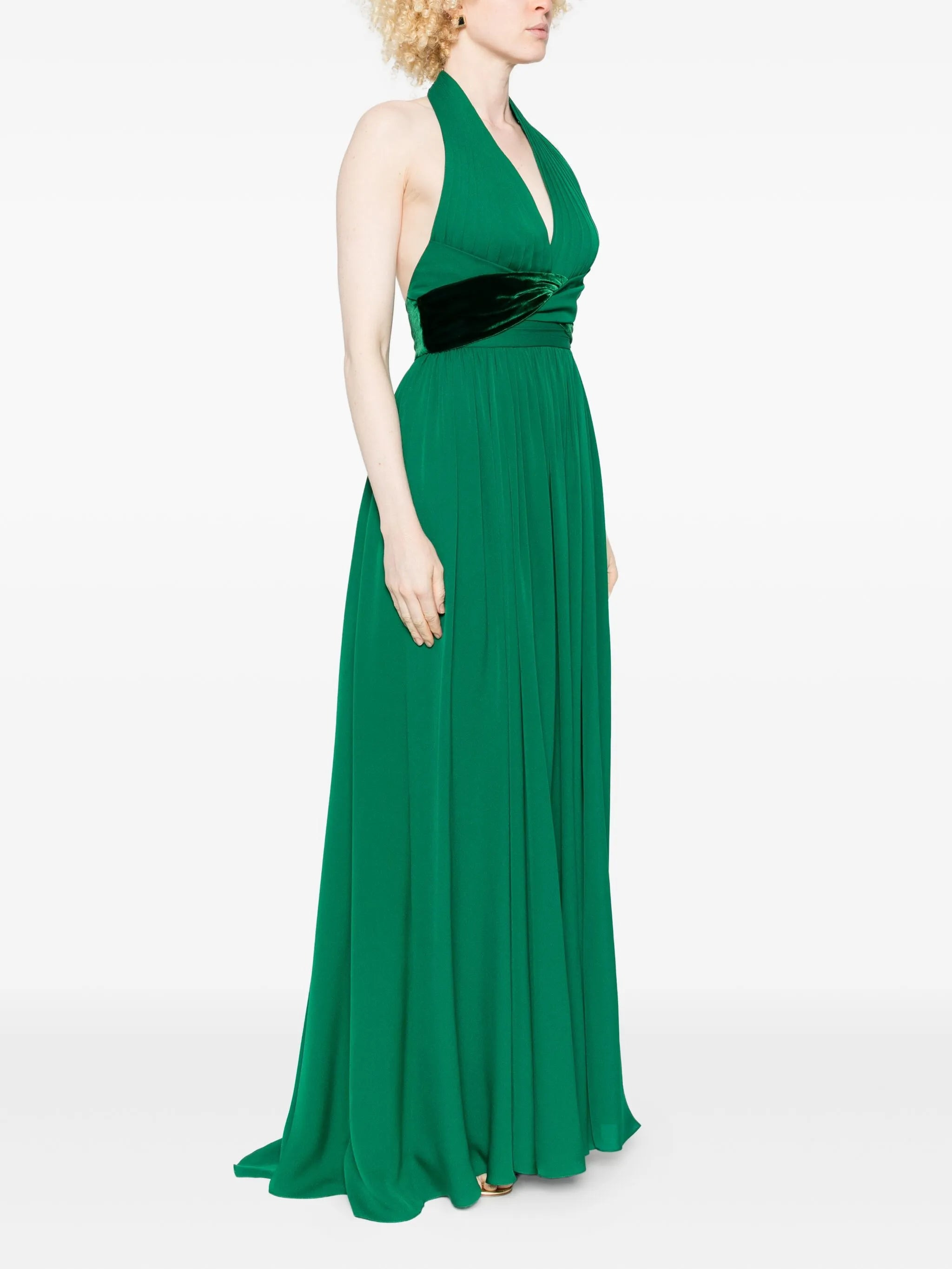 Elie Saab V-neck A-line Maxi Dress - 4