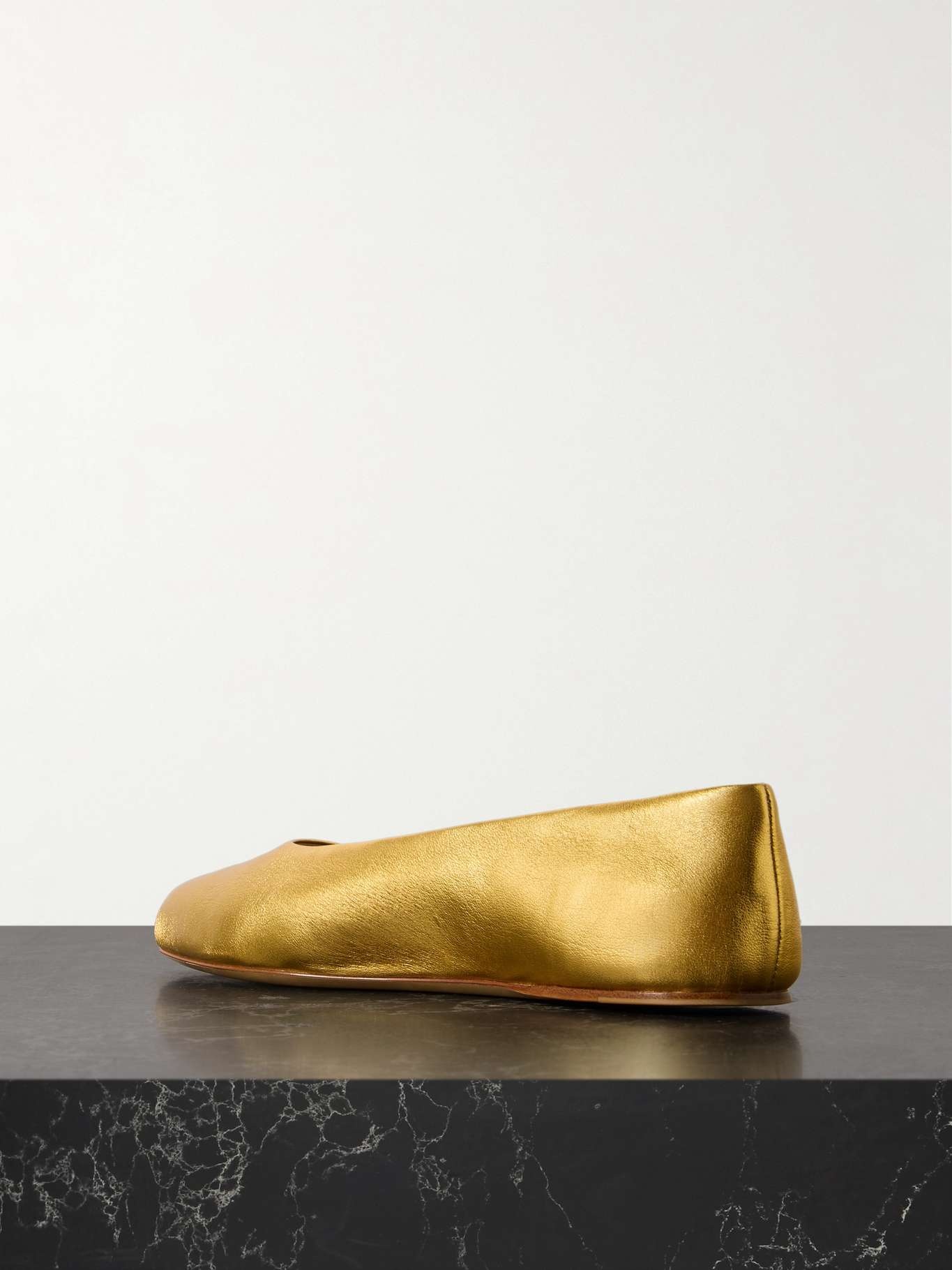 Andre metallic leather ballet flats - 3