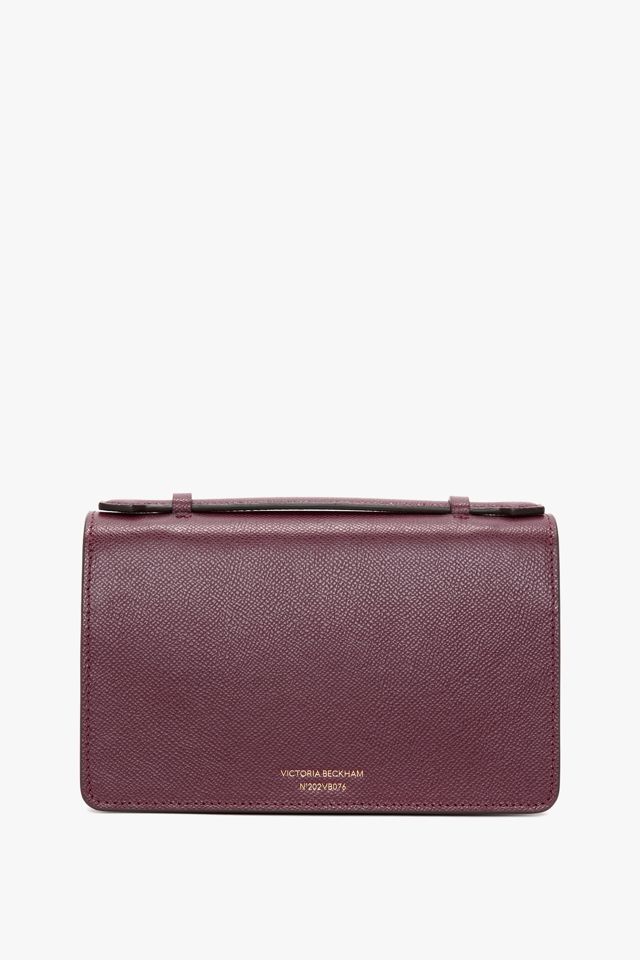Mini Dorian Bag In Burgundy Grained Leather - 6