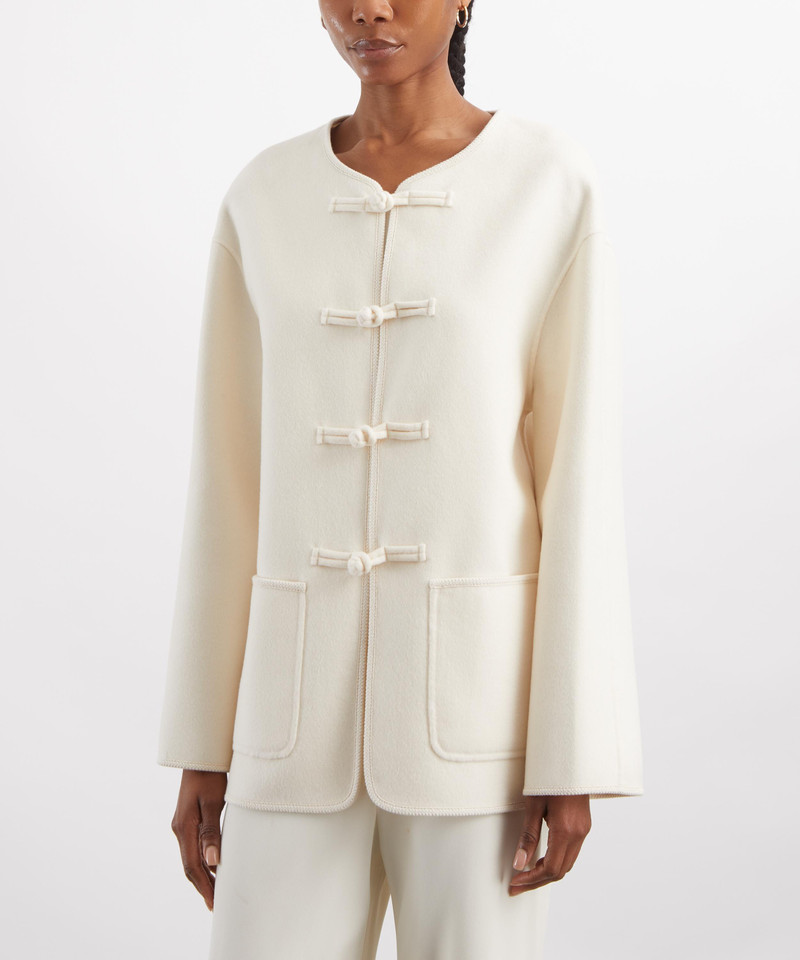 RÓHE Off-White Mandarin Double-Faced Wool Jacket outlook