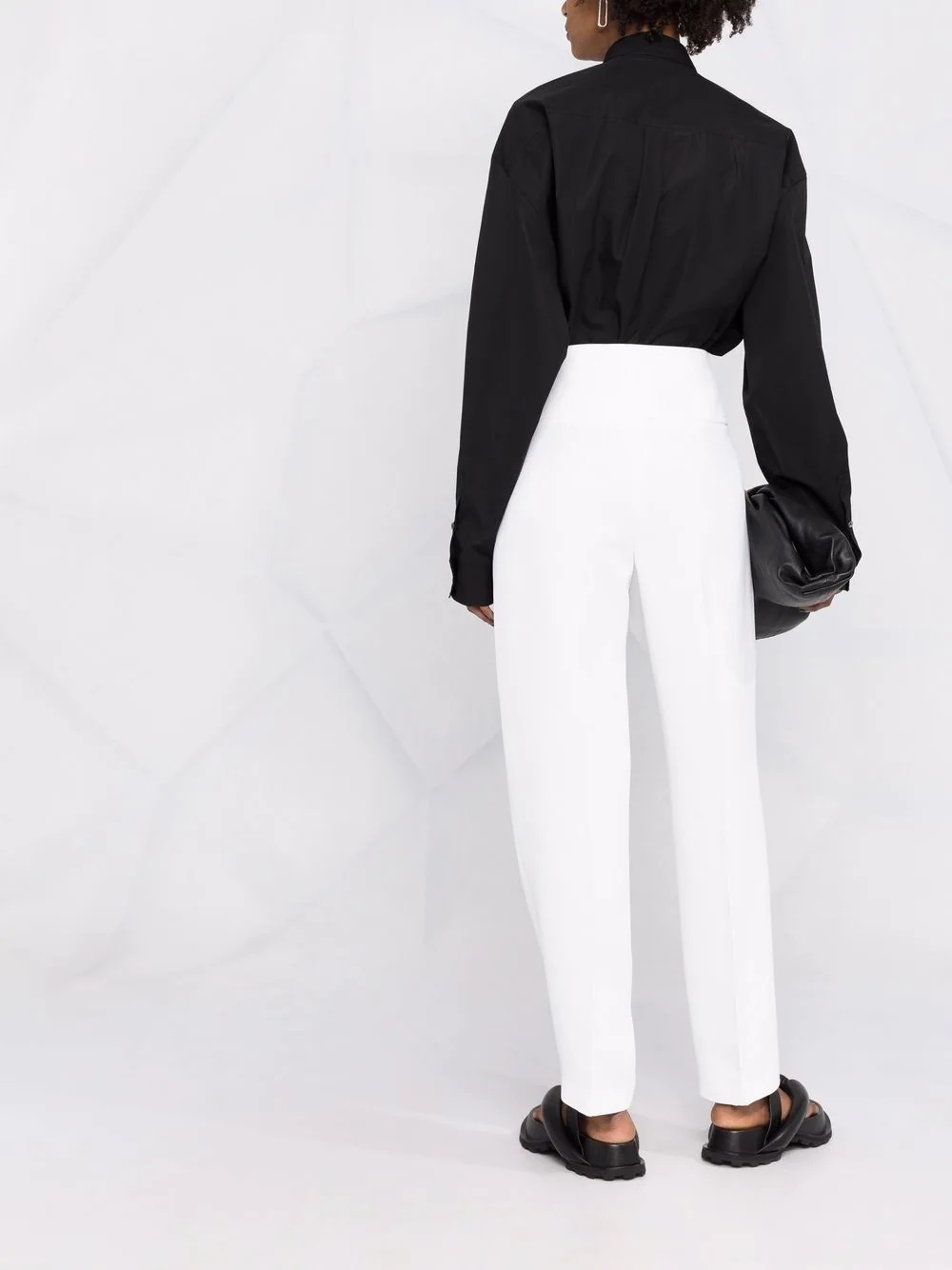 high-waisted straight-leg trousers - 4
