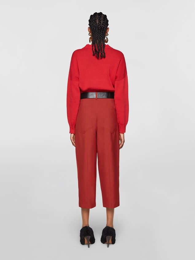TROPICAL WOOL CROPPED MASCULINE TROUSERS - 3