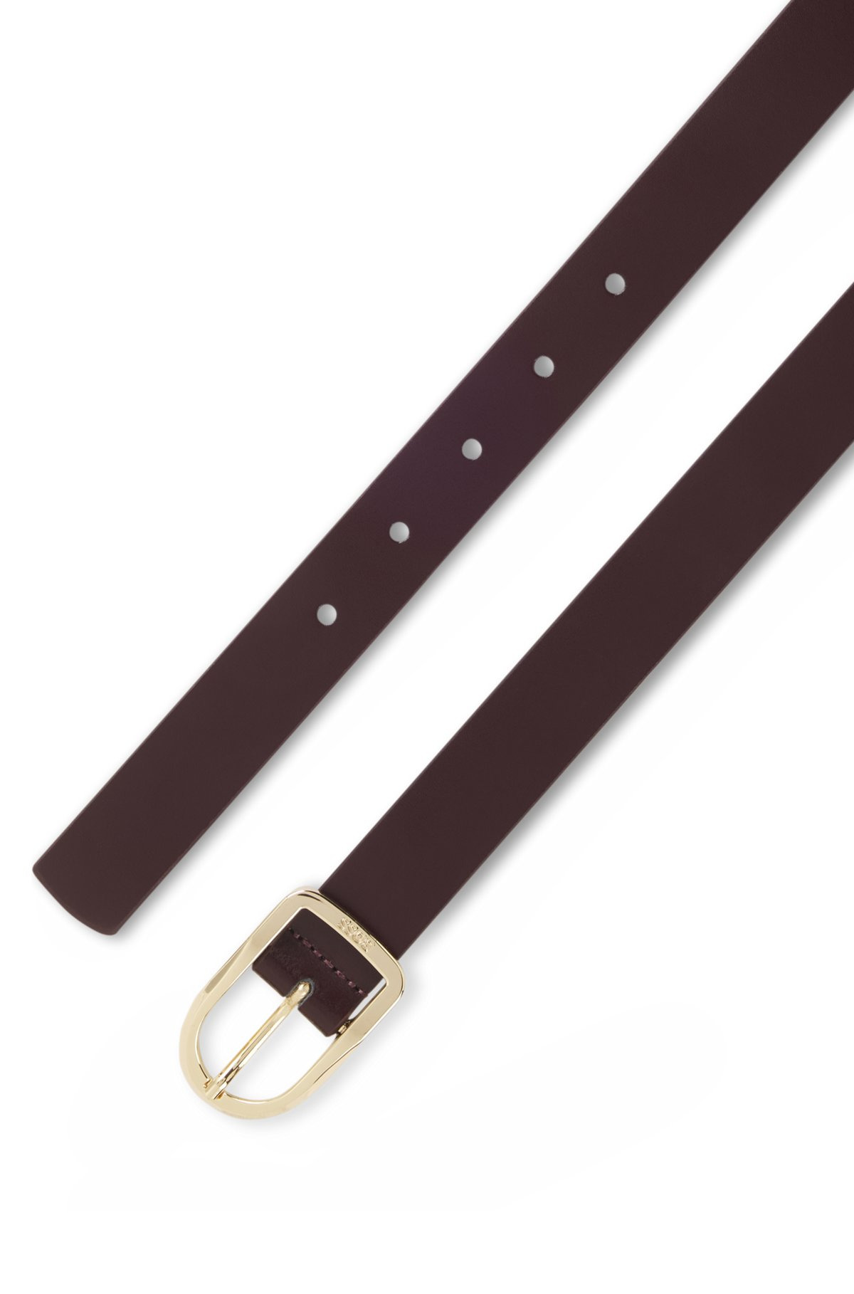 SMOOTH-LEATHER BELT WITH LOGO-ENGRAVED BUCKLE - 2