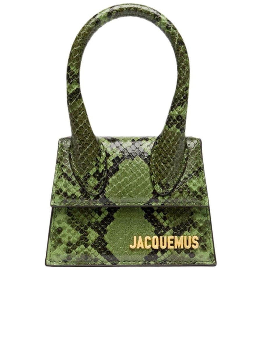 Snakeskin Effect Clutch With Detachable Shoulder Strap - 1