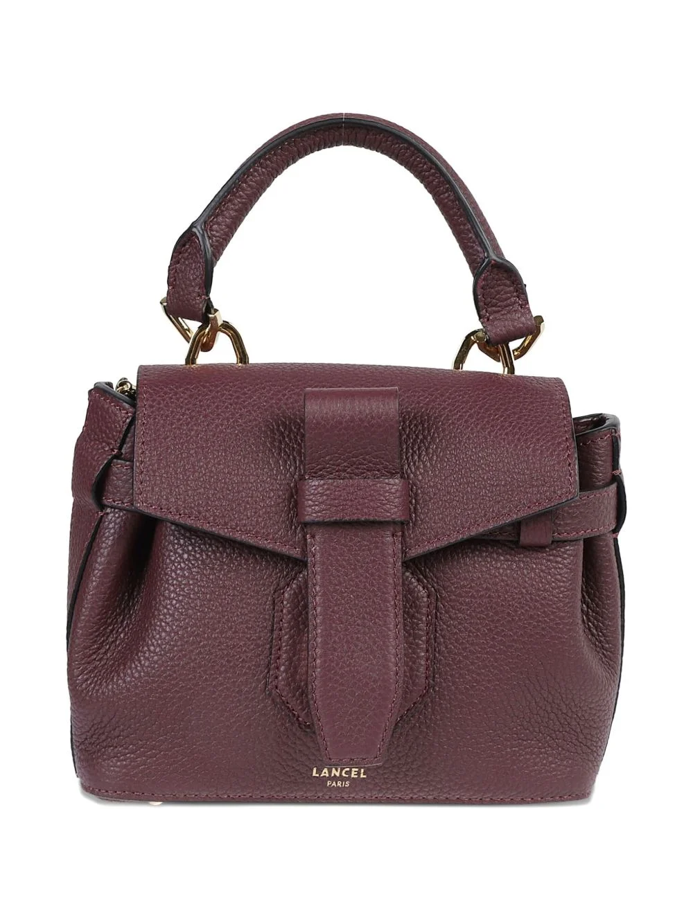 leather top-handle shoulder bag - 1