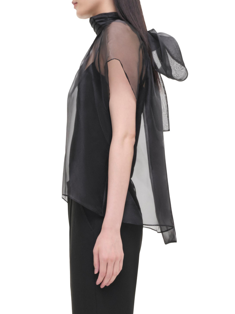 Women's Feyre Bow-Neck Top - Black 3