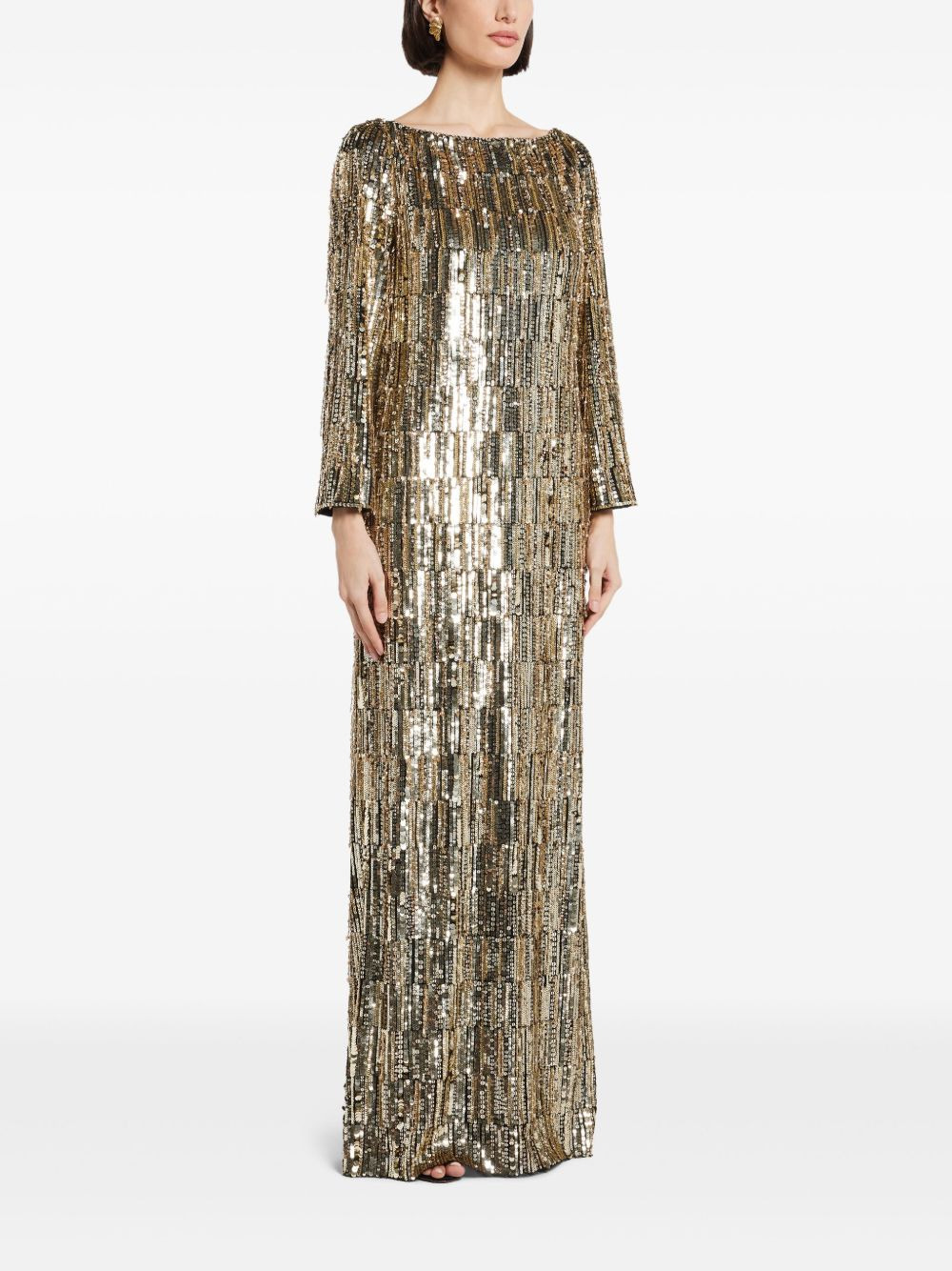 sequin-embellished maxi dress - 3