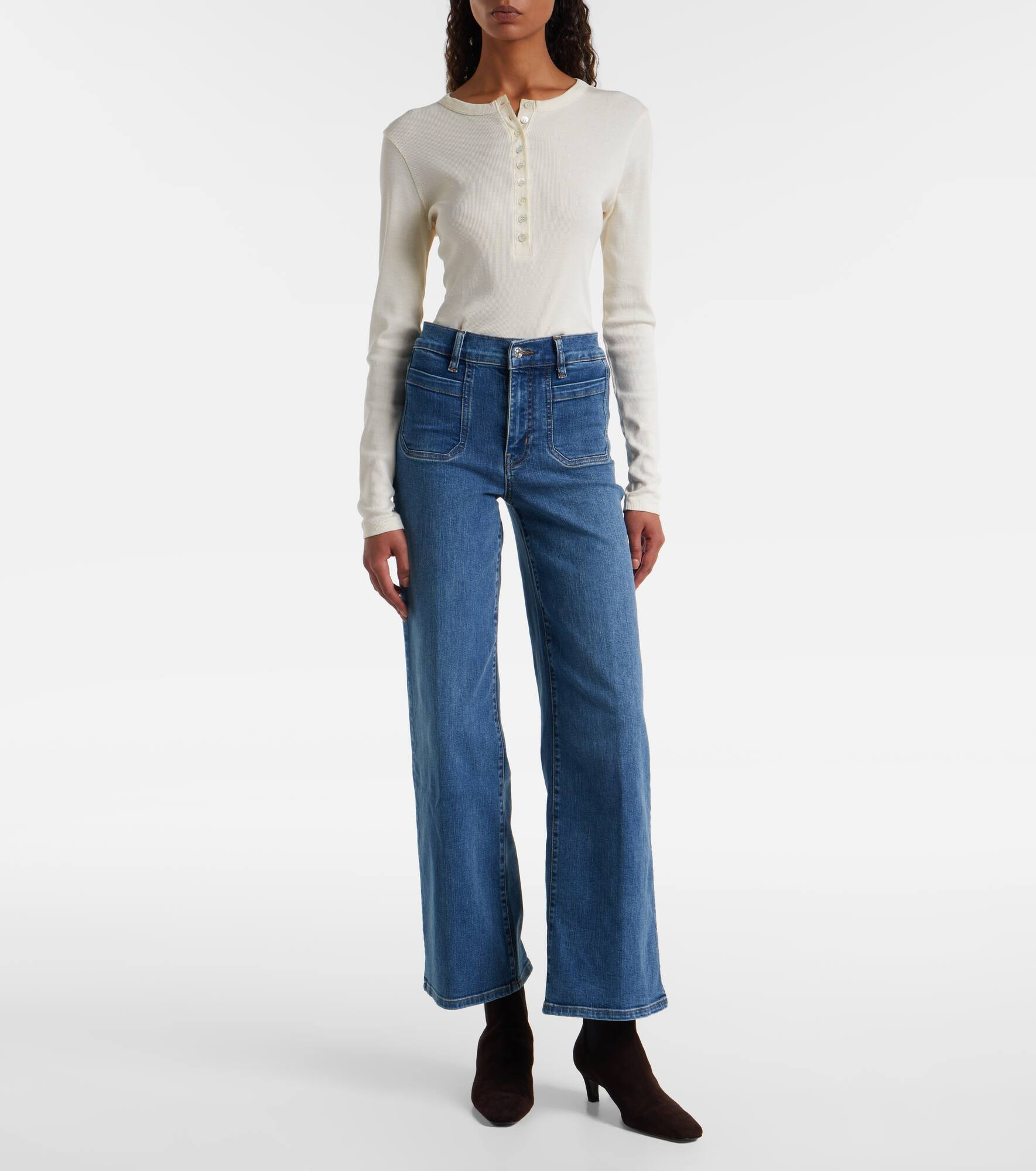 Le Slim Palazzo wide-leg jeans - 7
