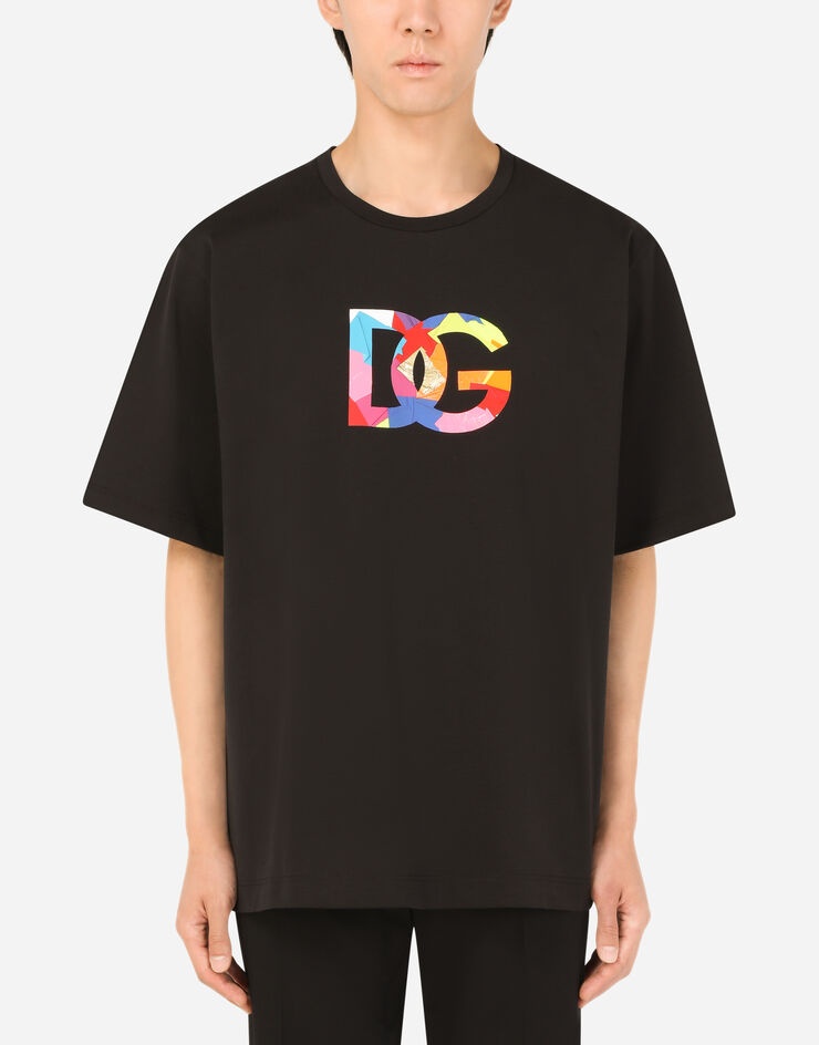 T-shirt with multi-colored DG patch - 1