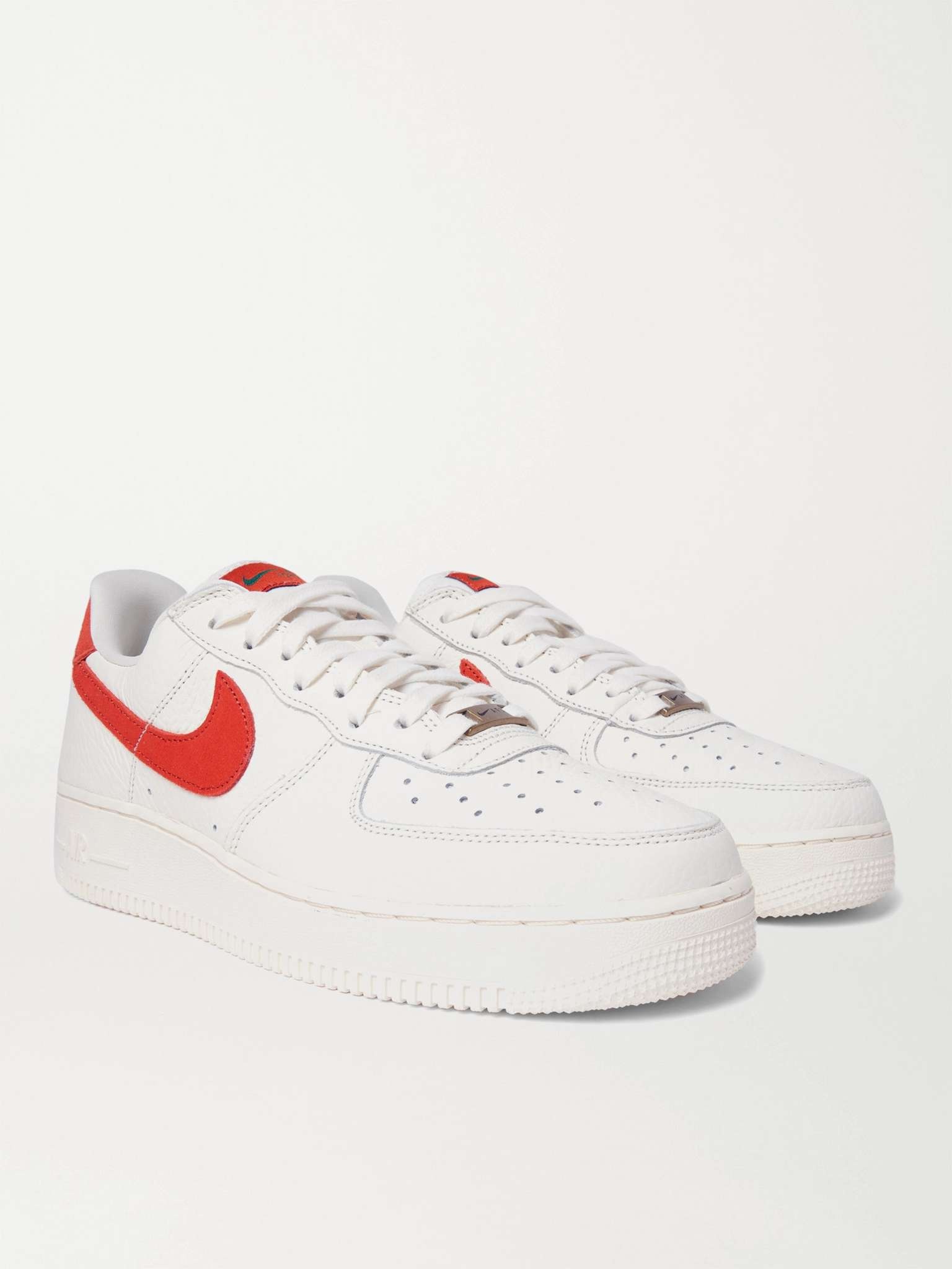 Air Force 1 07 Suede-Trimmed Leather Sneakers - 4