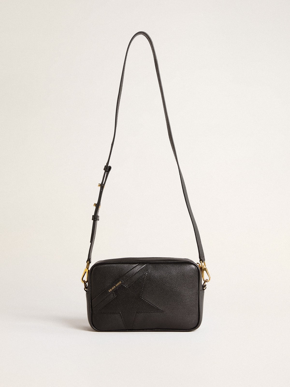 Star Bag in black leather with tone-on-tone star - 2