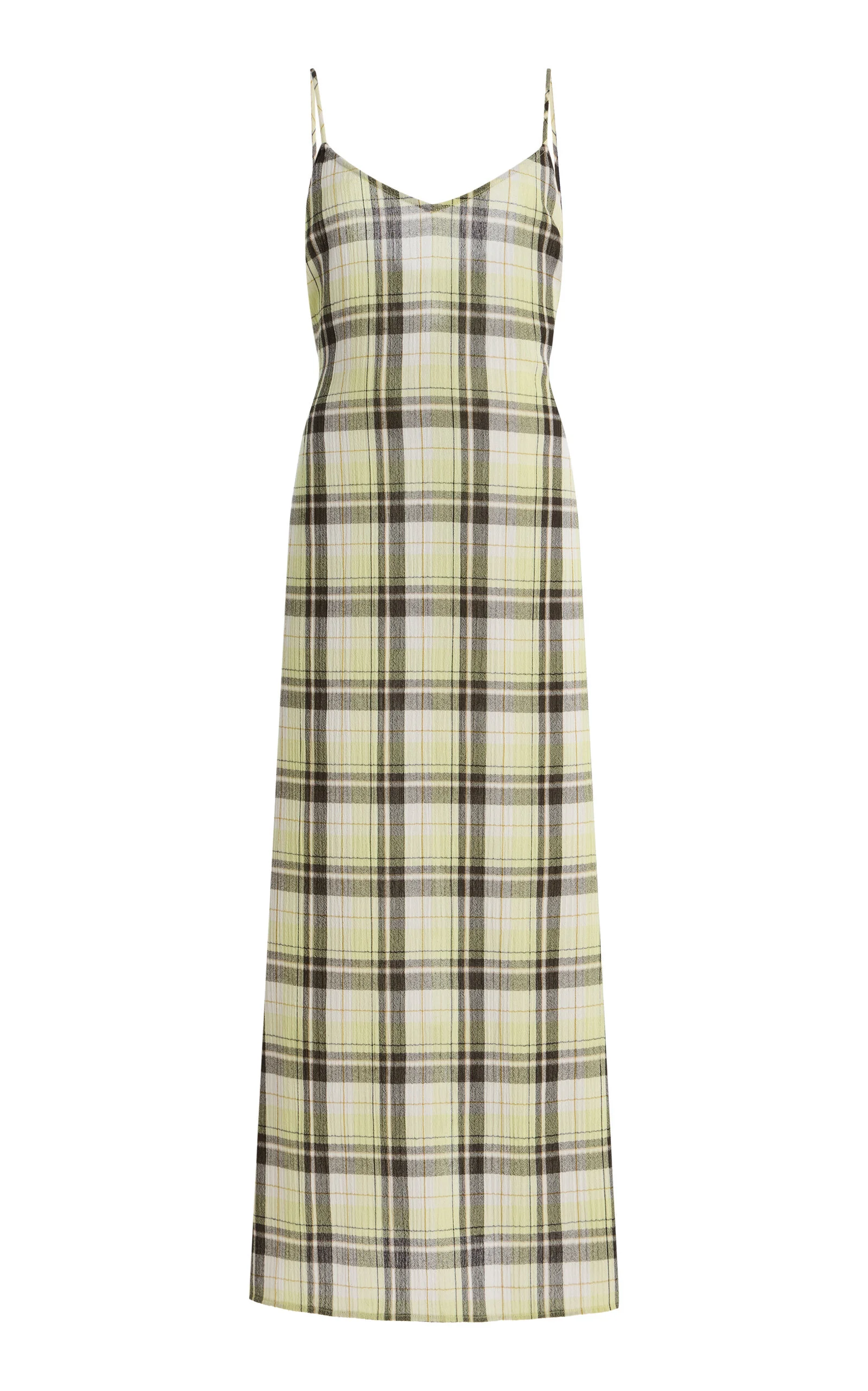Evelyn Plaid Gauze Midi Dress print - 1