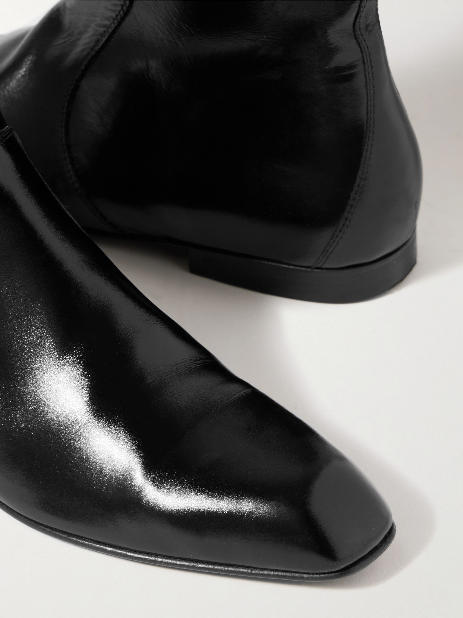 Colt glossed-leather ankle boots Black - 4
