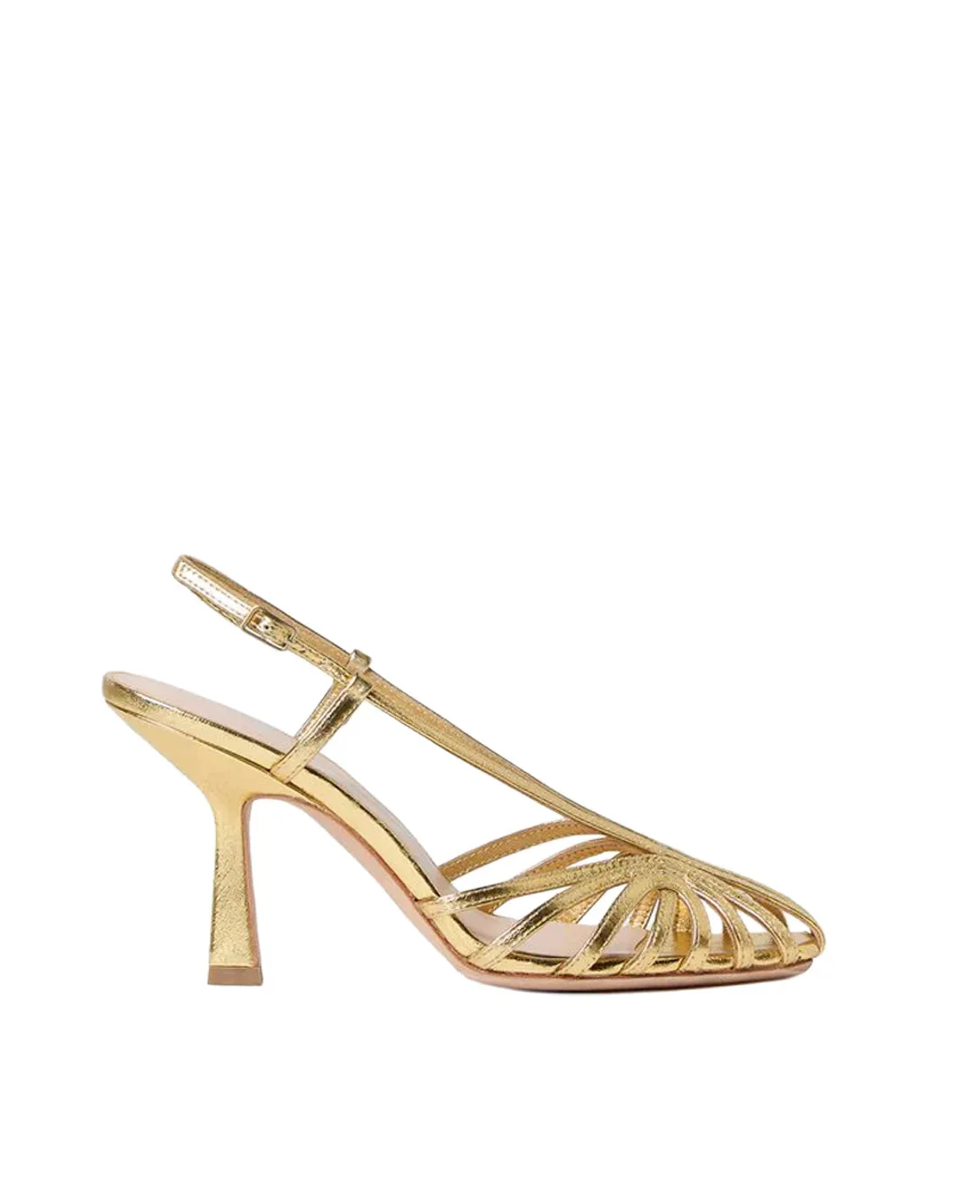 ALEXANDRA GOLD SLINGBACK HEELED SANDAL - 1