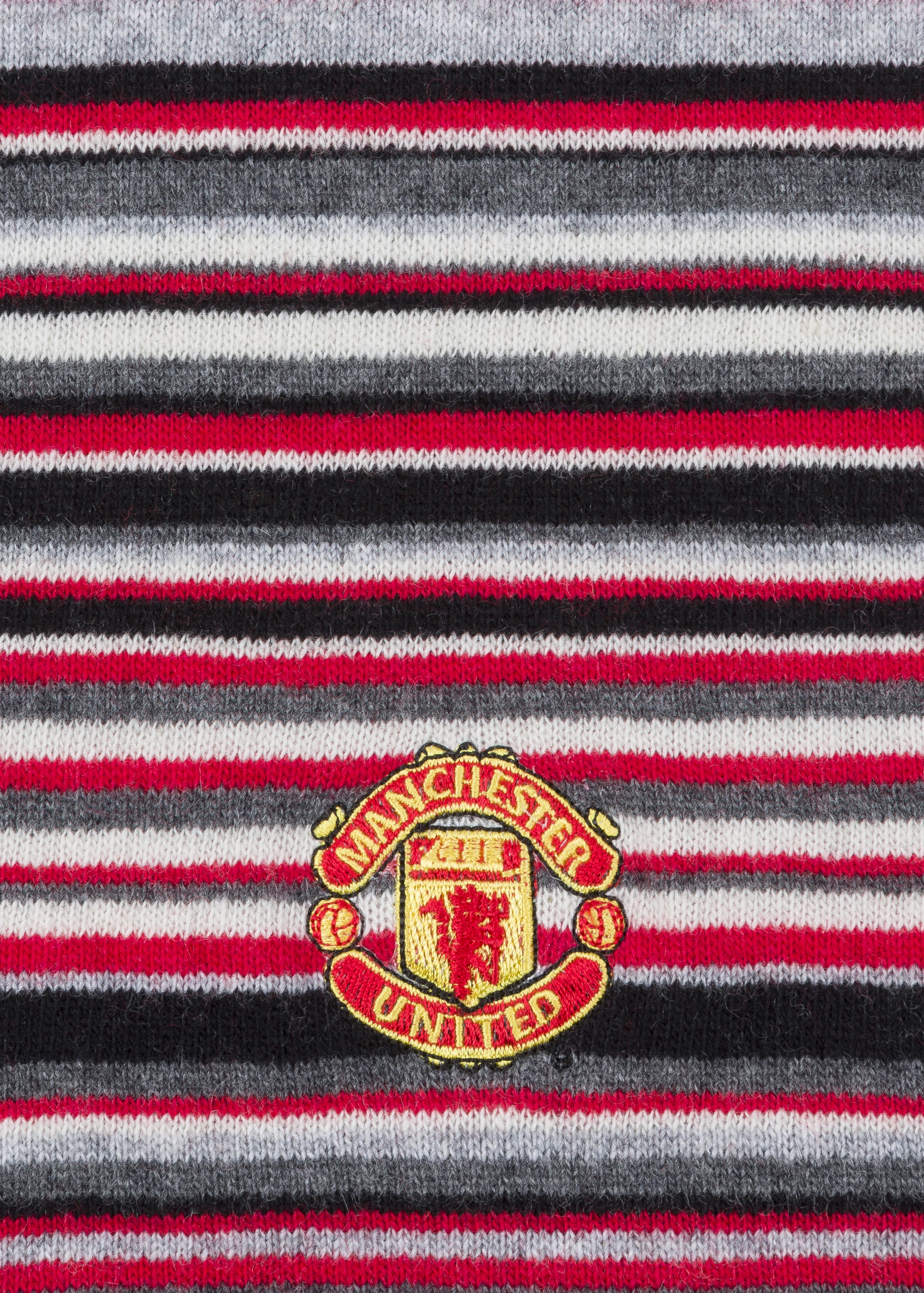 Paul Smith & Manchester United – Red Striped Wool-Cashmere Scarf - 5
