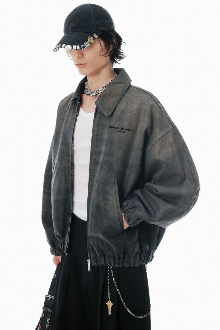 Leather Trompe L'Oeil Jacket - 3
