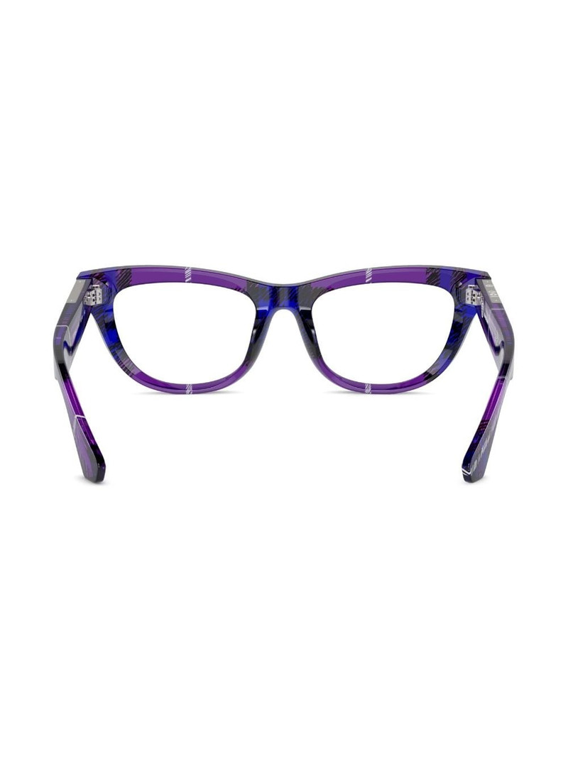 check-pattern cat-eye glasses 4