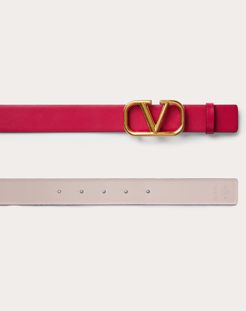 REVERSIBLE VLOGO SIGNATURE BELT IN GLOSSY CALFSKIN 30 MM 3