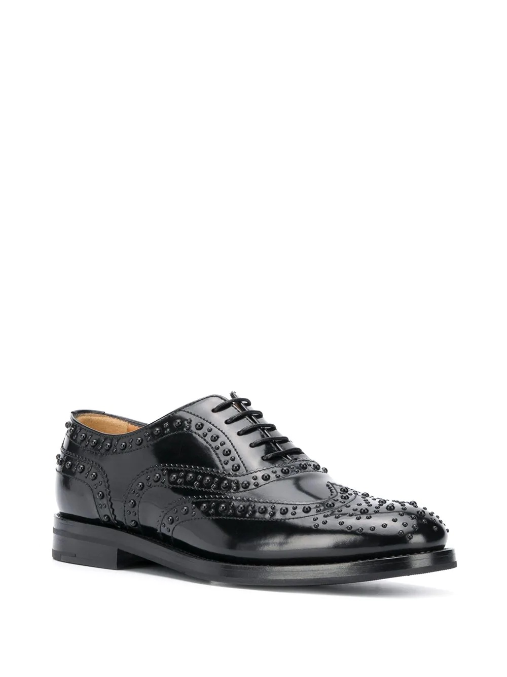 lace-up leather brogues - 2