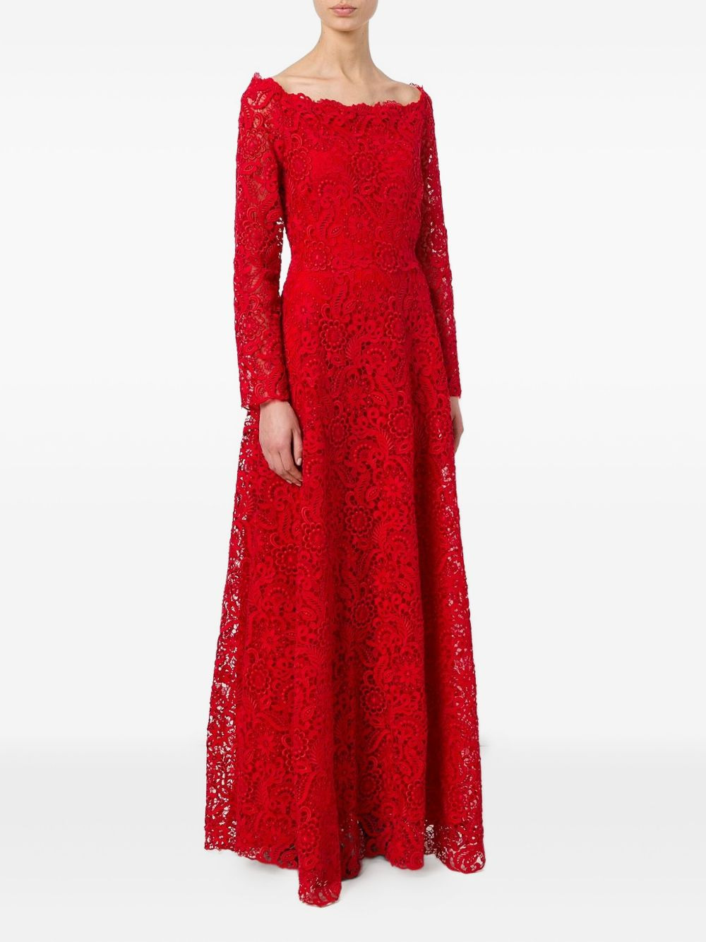 floral lace detail dresswide - 2