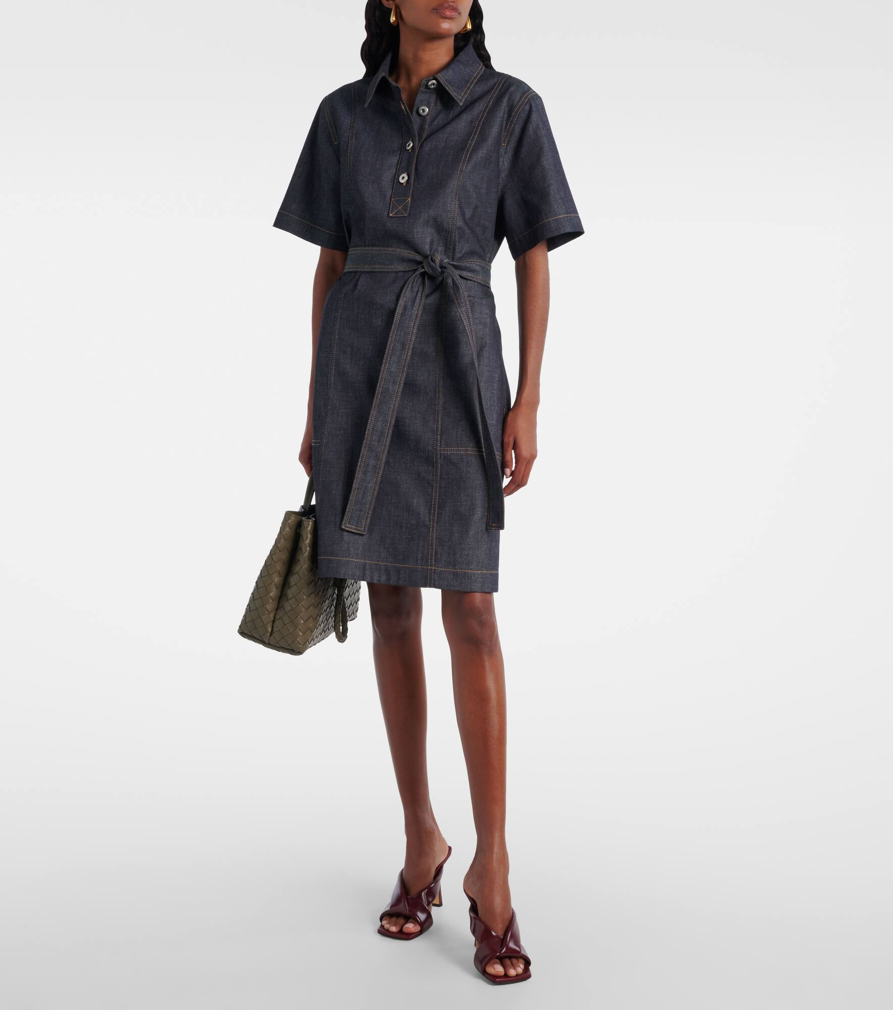 Denim midi dress - 2