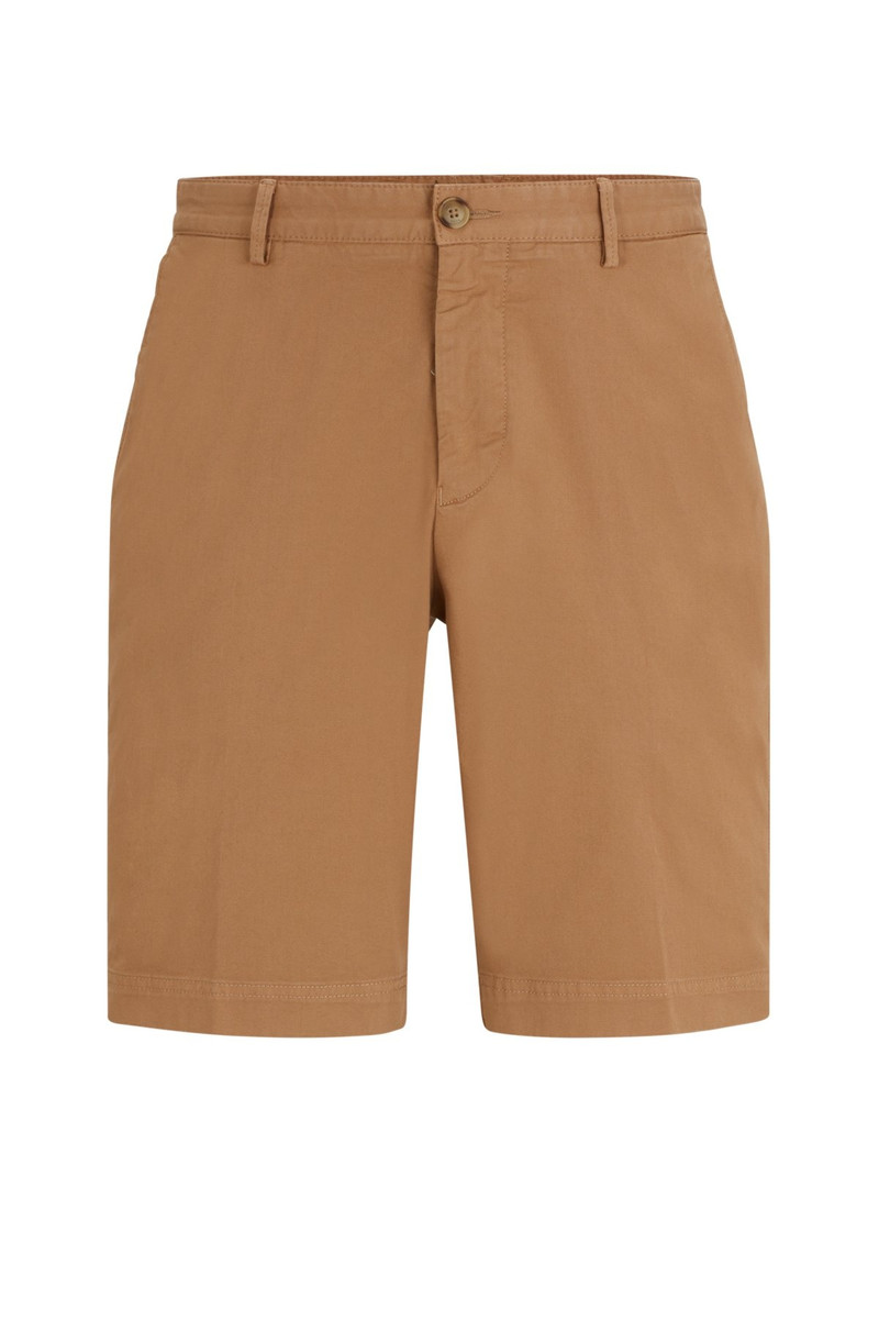 SLIM-FIT SHORTS IN STRETCH-COTTON GABARDINE 1