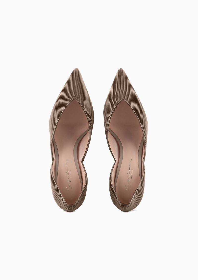 Pleated nappa-leather court shoes 3