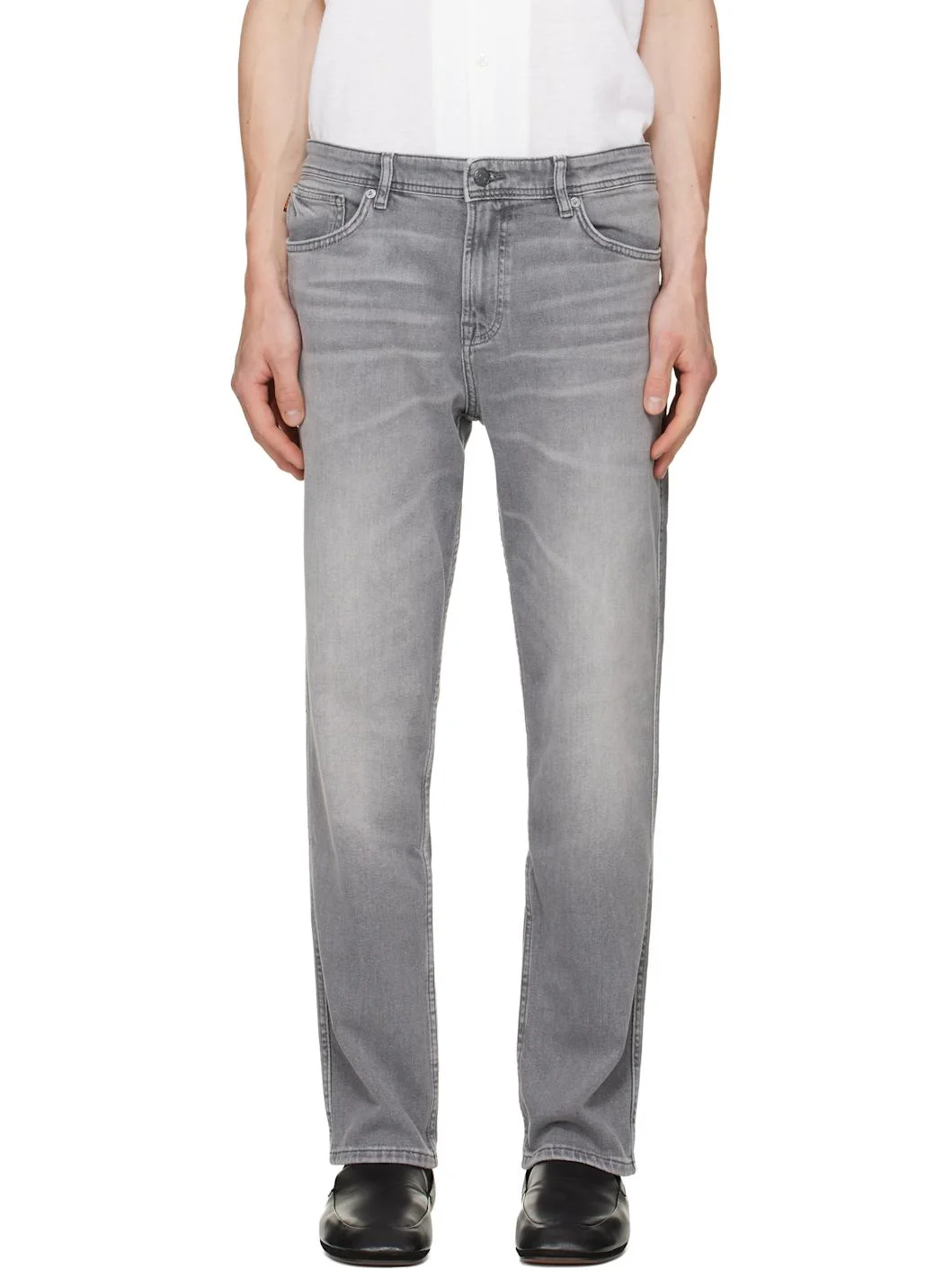 Gray Maine Regular-Fit Comfort-Stretch Jeans - 1
