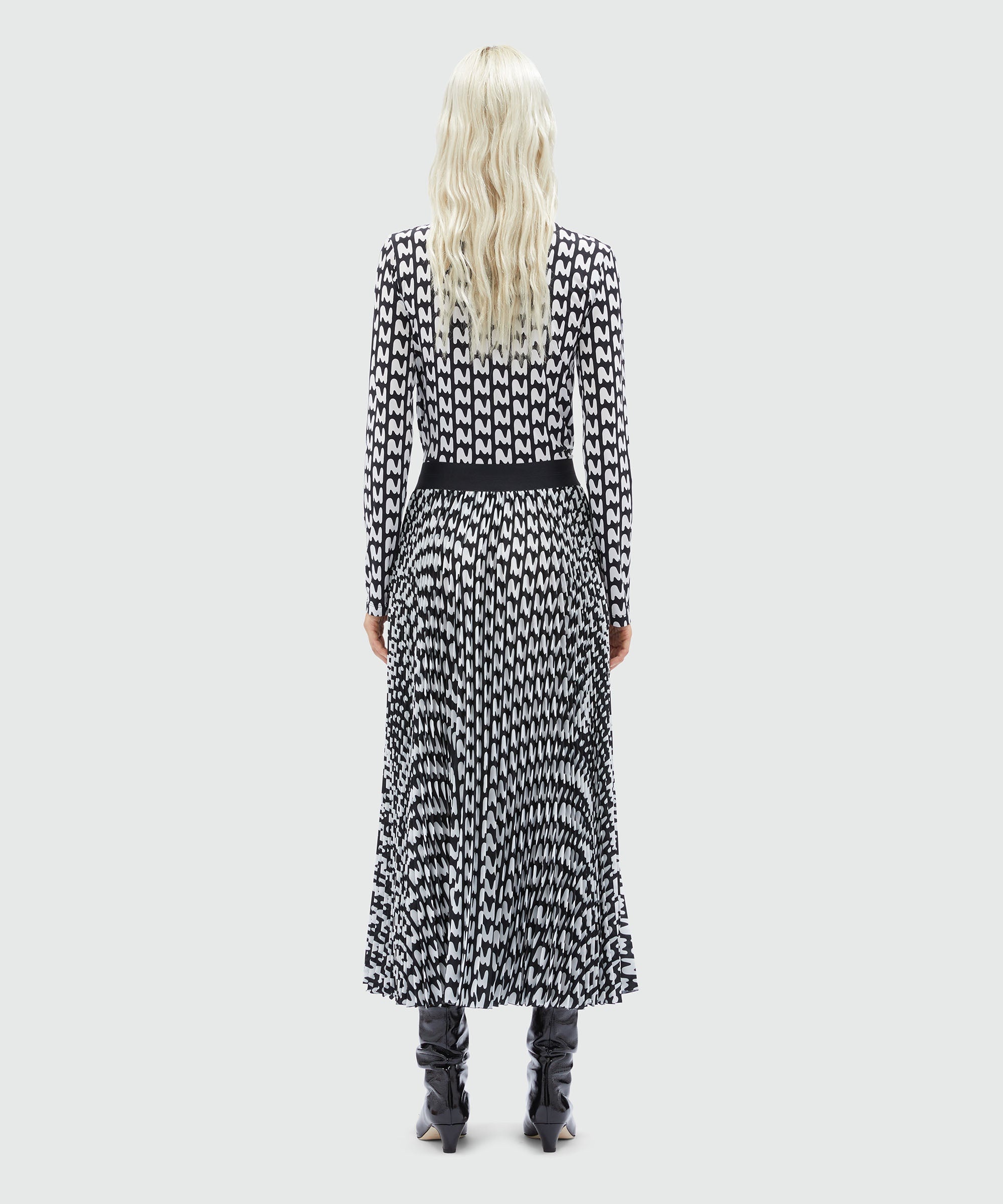 Pleated "TheMwave" midi skirt - 3