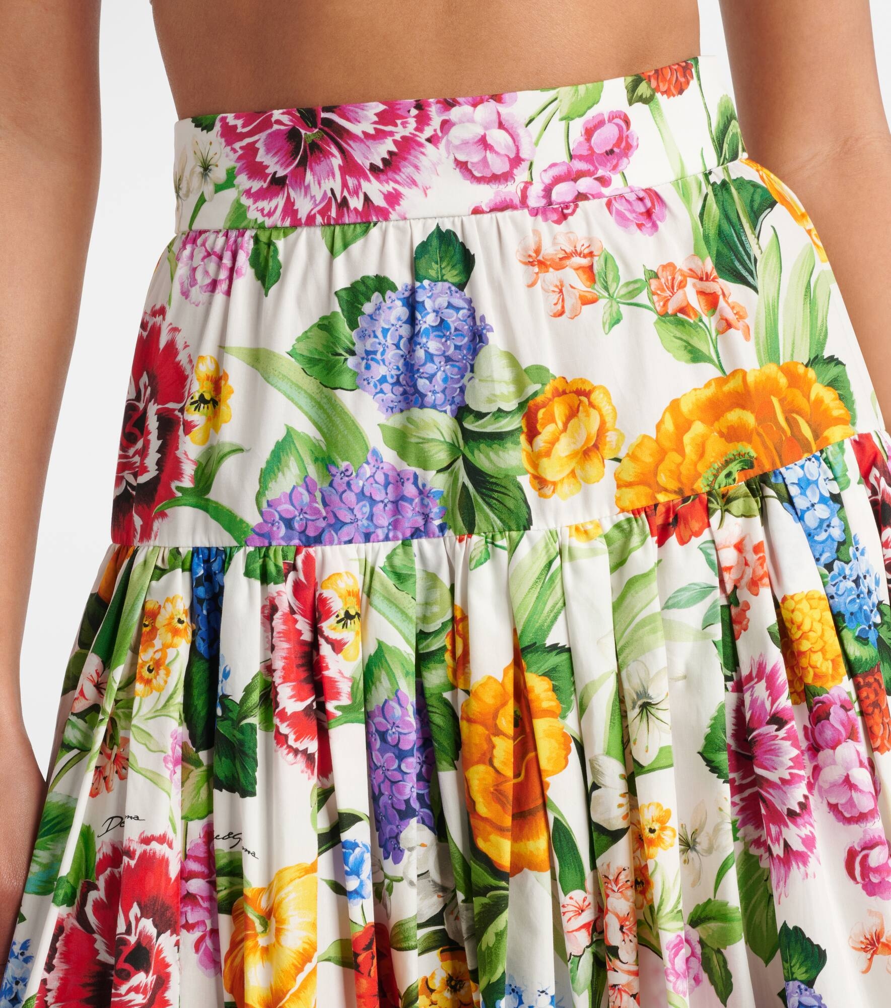 Floral cotton maxi skirt - 4