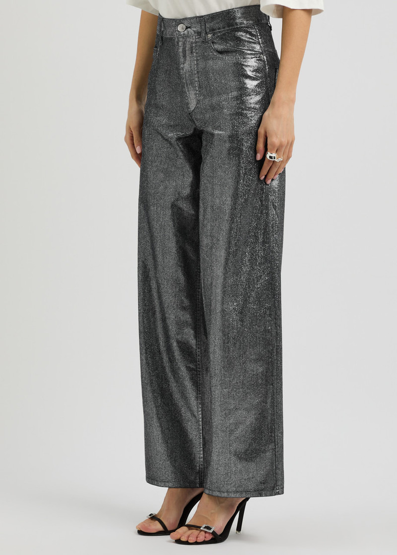 Isabel Marant Étoile Isabel Marant étoile Cover Metallic Wide-leg Jeans outlook