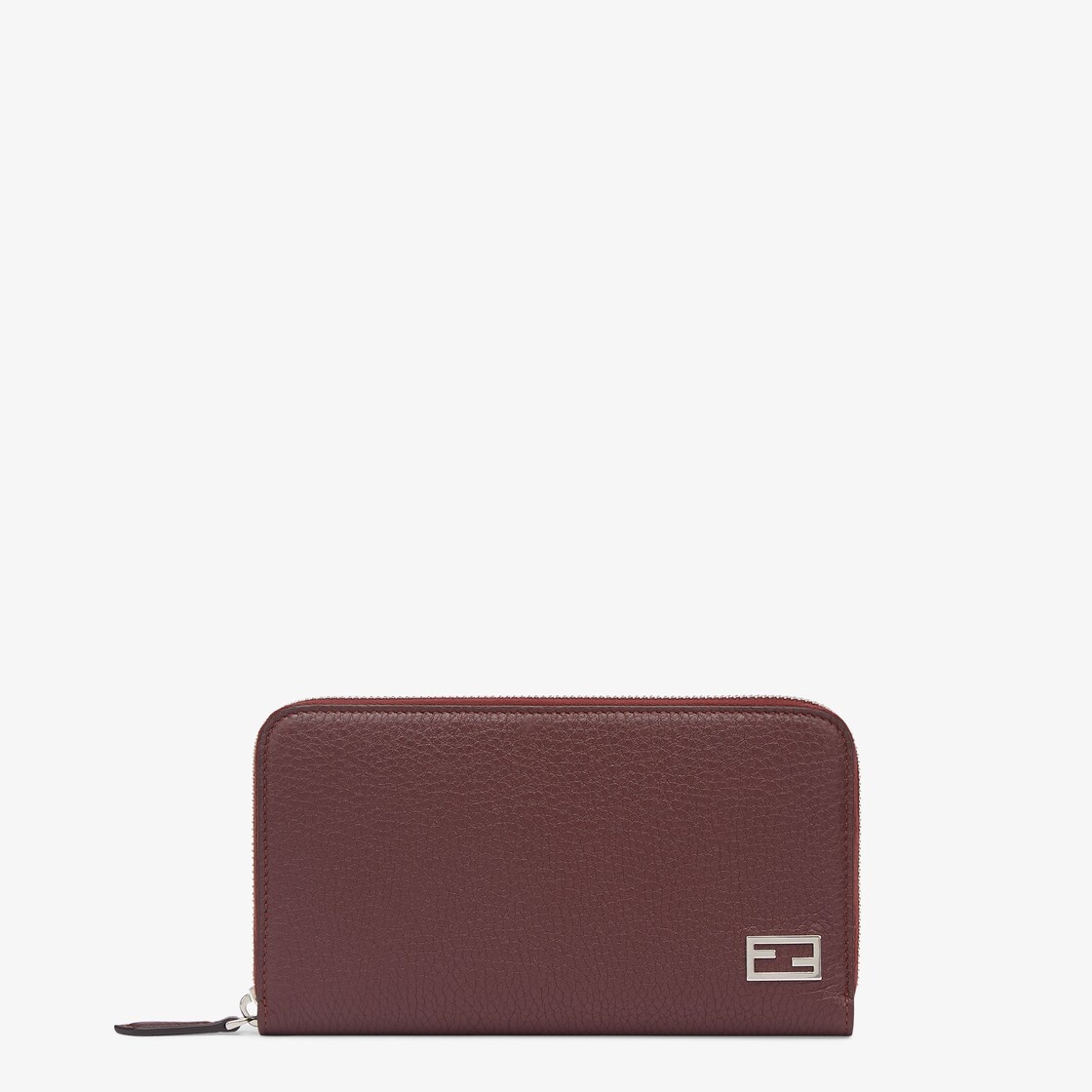 Wallet with zip. Organized into three gusseted compartments with eight card slots and a zip pocket.  - 1