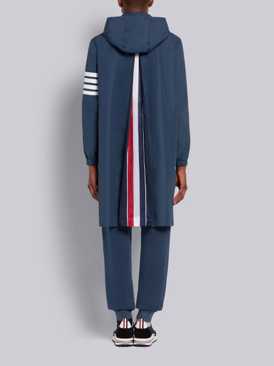 Thom Browne Navy Flyweight Tech Hidden Hood Zip-up 4-Bar Parka outlook