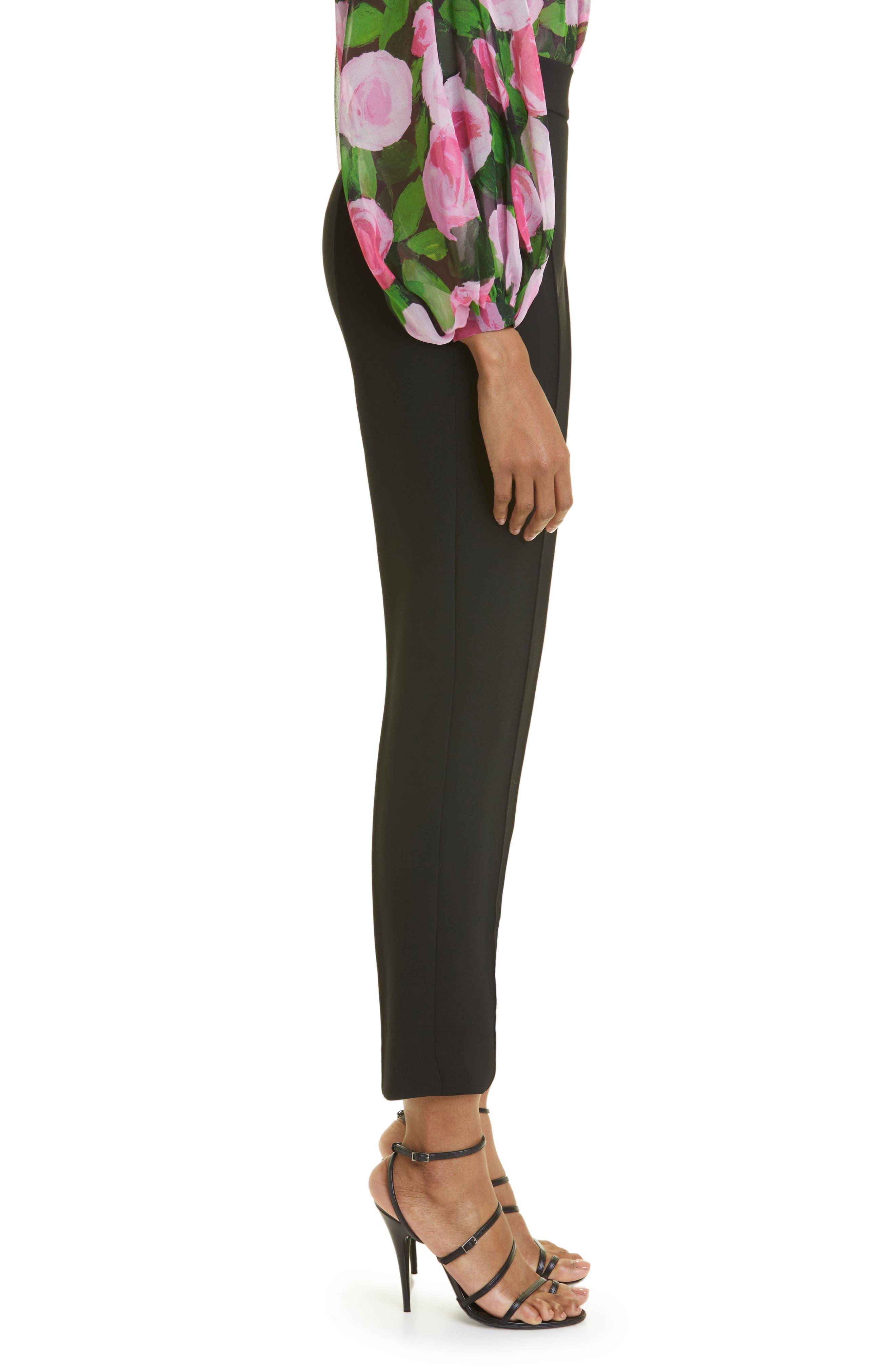 Carolina Herrera High Waist Skinny Ankle Pants in Black at Nordstrom - 4