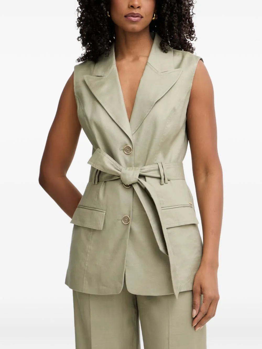 elasticated waistband blazer - 1