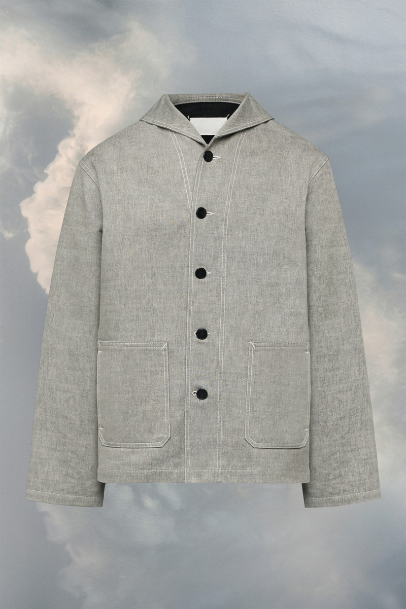 Broken twill button jacket 1